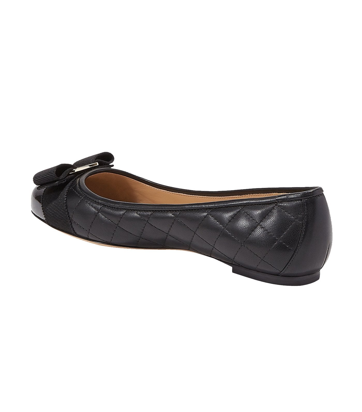 Varina Quilted Ballet Flats Black