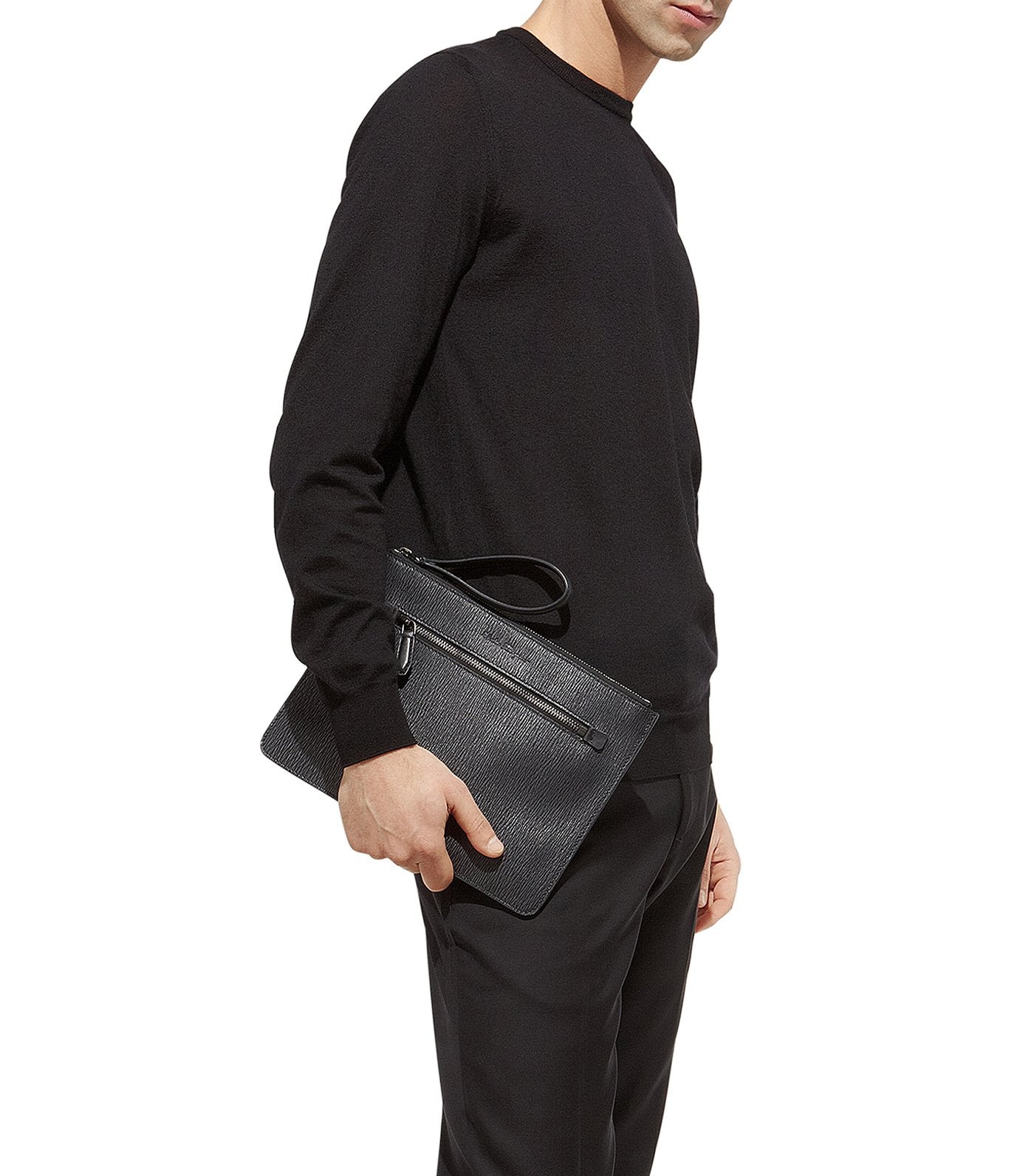 Travel Document Holder Gray and Black