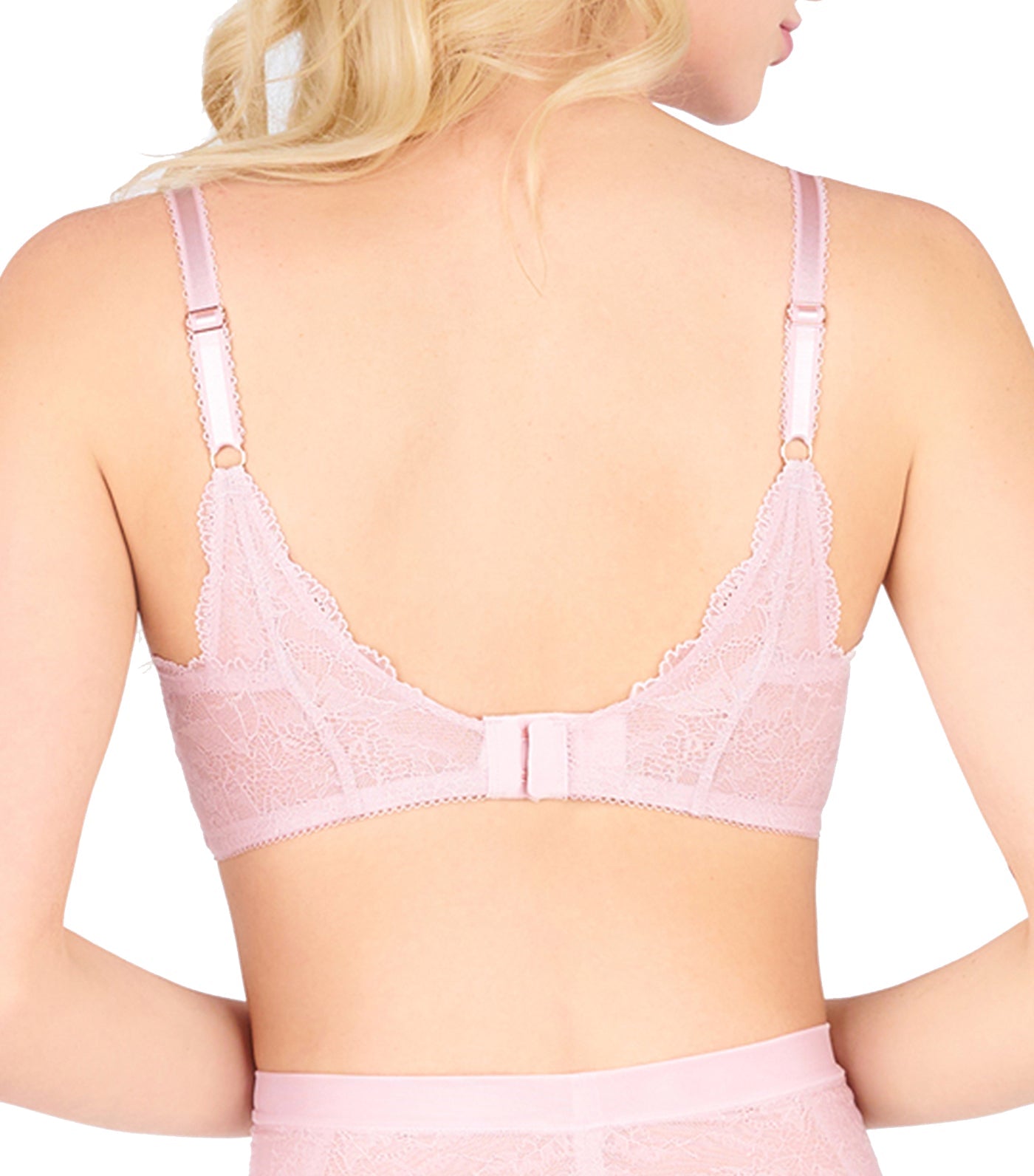 Florale Violet Non-Wired Bra Light Pink