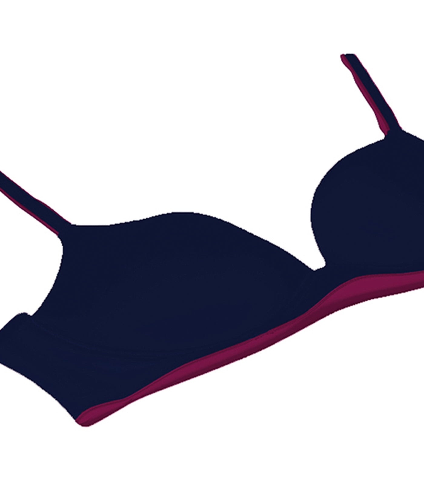 Wow Touch Non-Wired Push-Up Bra Navy / Red