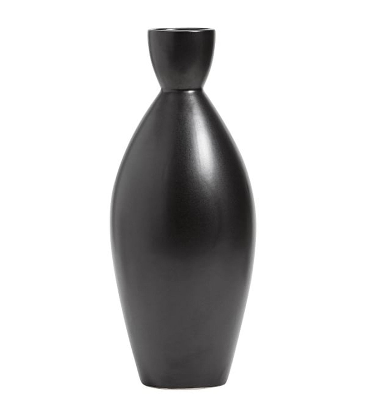 pottery barn black tapered teardrop mason stoneware vase