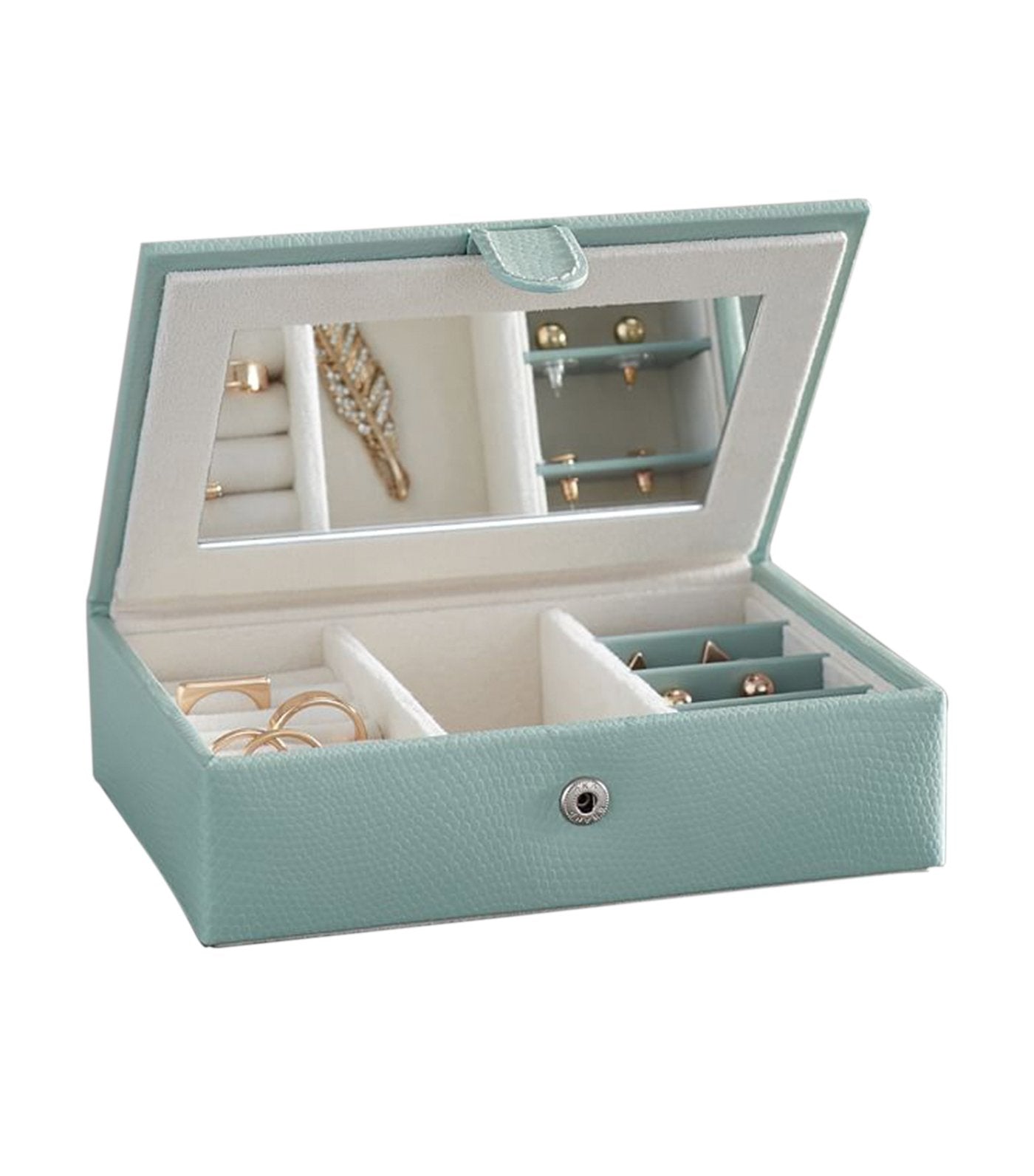 Pottery Barn Mckenna Personalized Travel Jewelry Box Large - Porcelain Blue