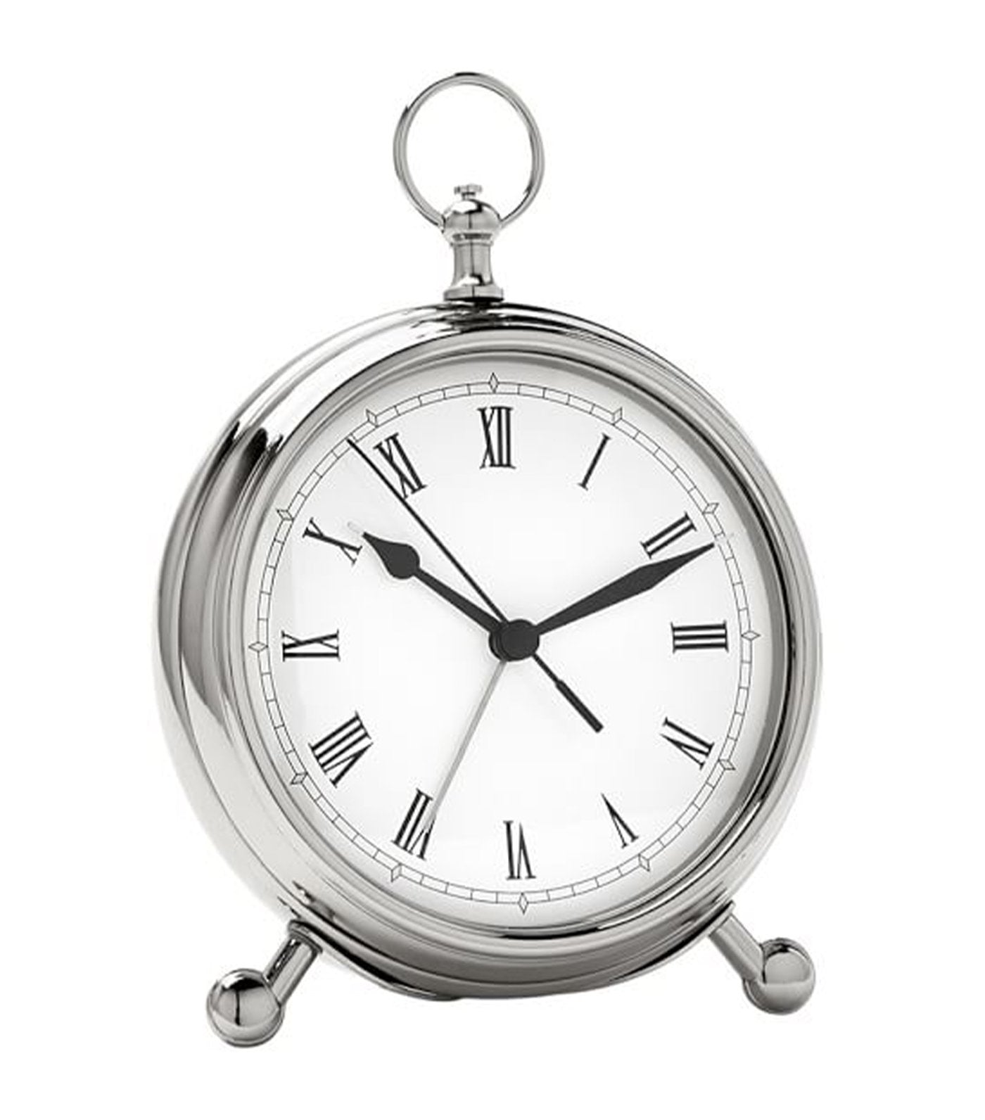 Pocket Watch Clocks - Nickel Finish