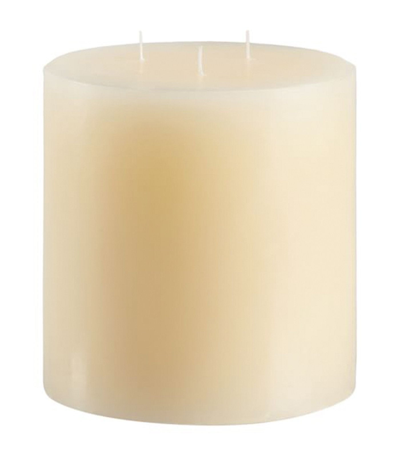 pottery barn ivory 6x6 unscented wax pillar candles