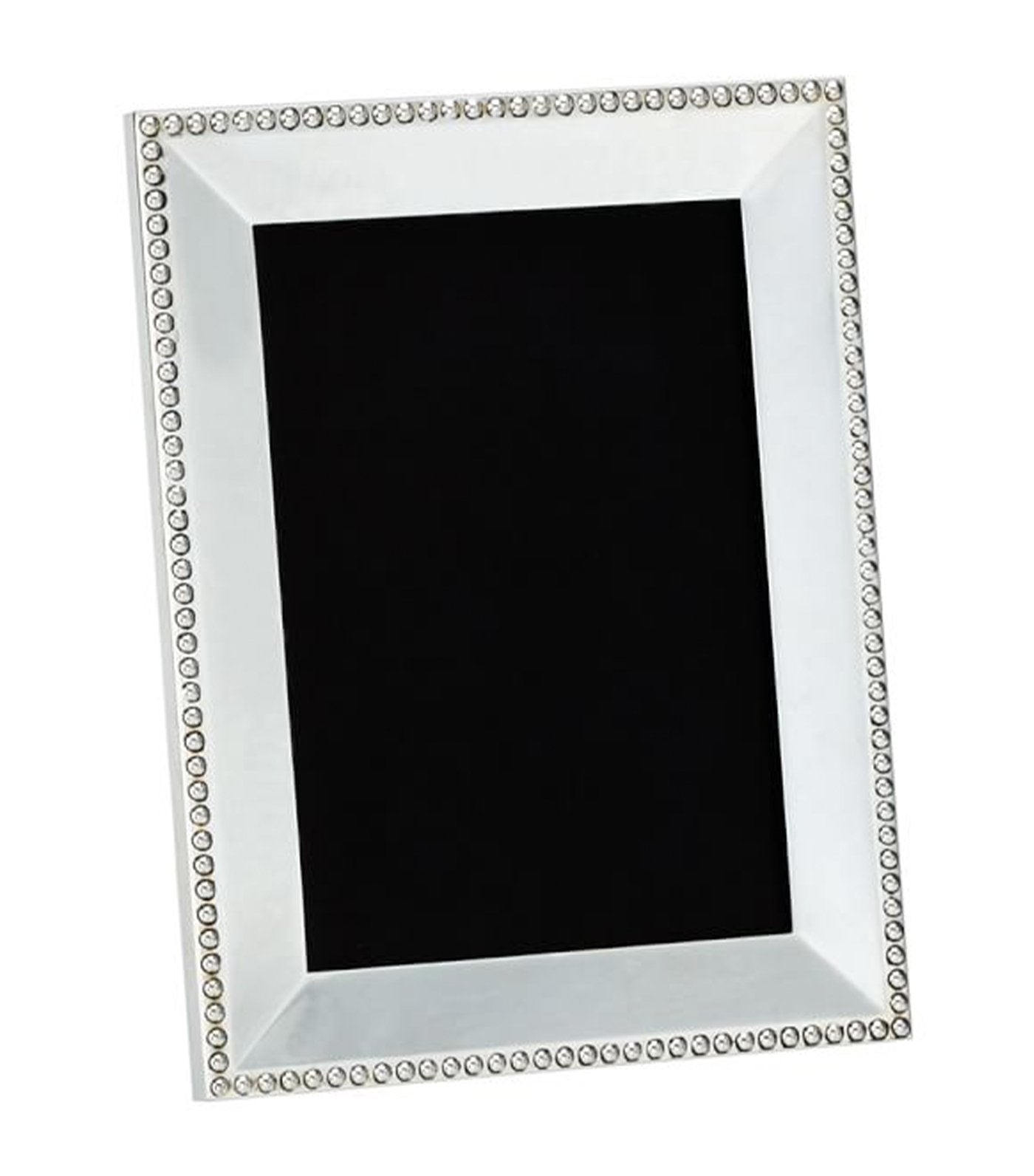 pottery barn 5x7 personalized silver-plated beaded frames