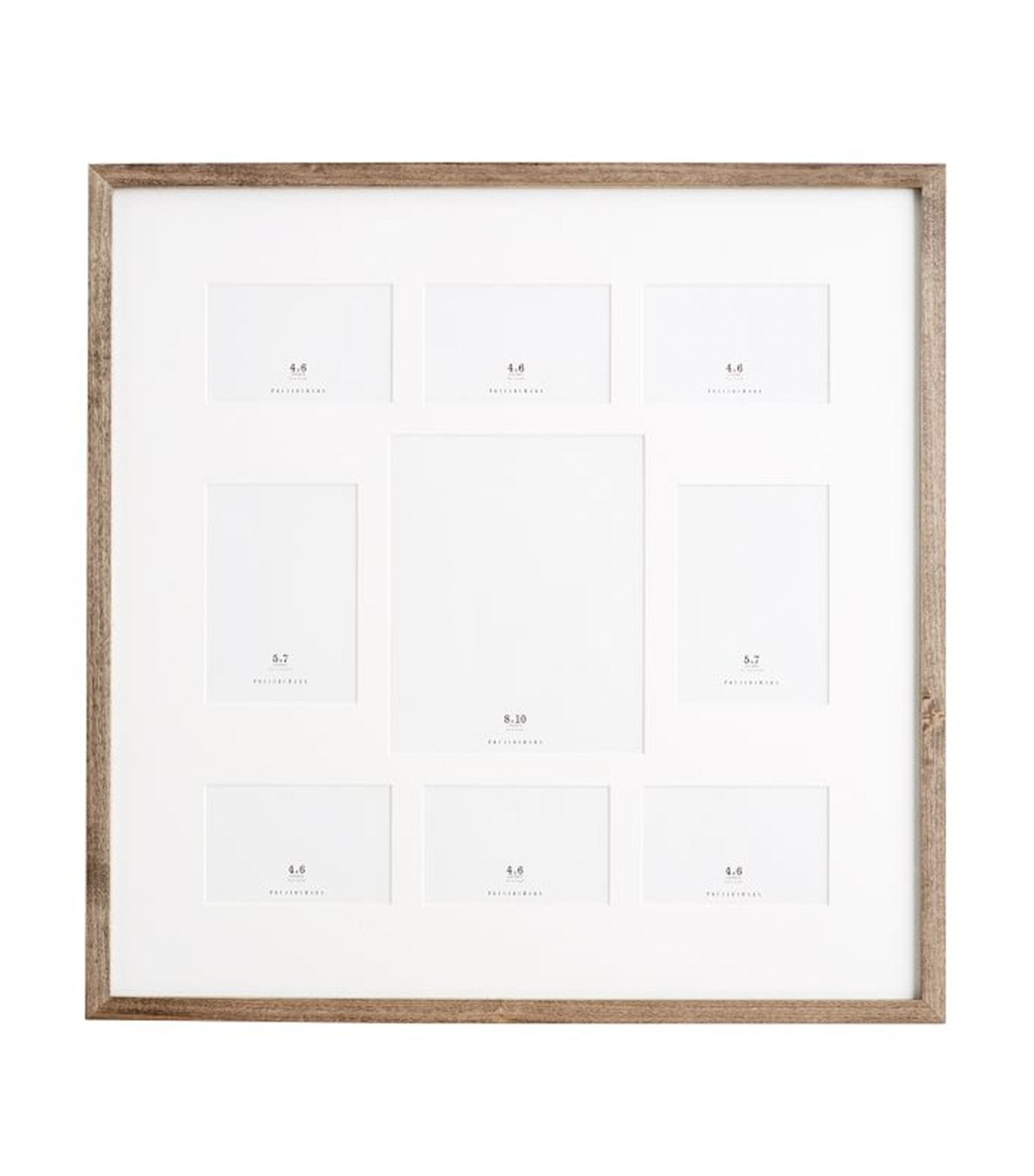 pottery barn gray wood gallery 9-opening frame