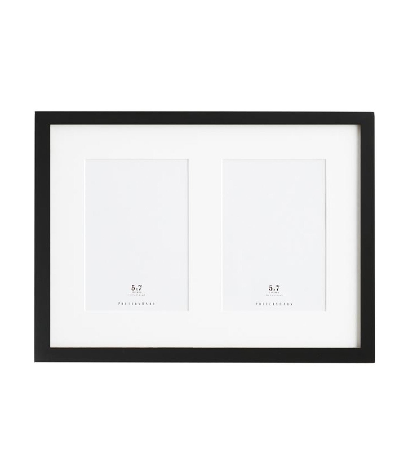 pottery barn black wood gallery 2-opening frame