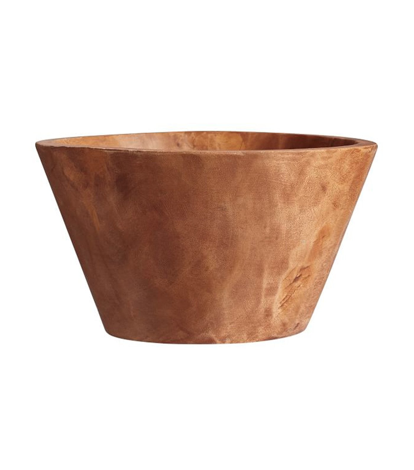 pottery barn vintage acacia wood carved serving bowl