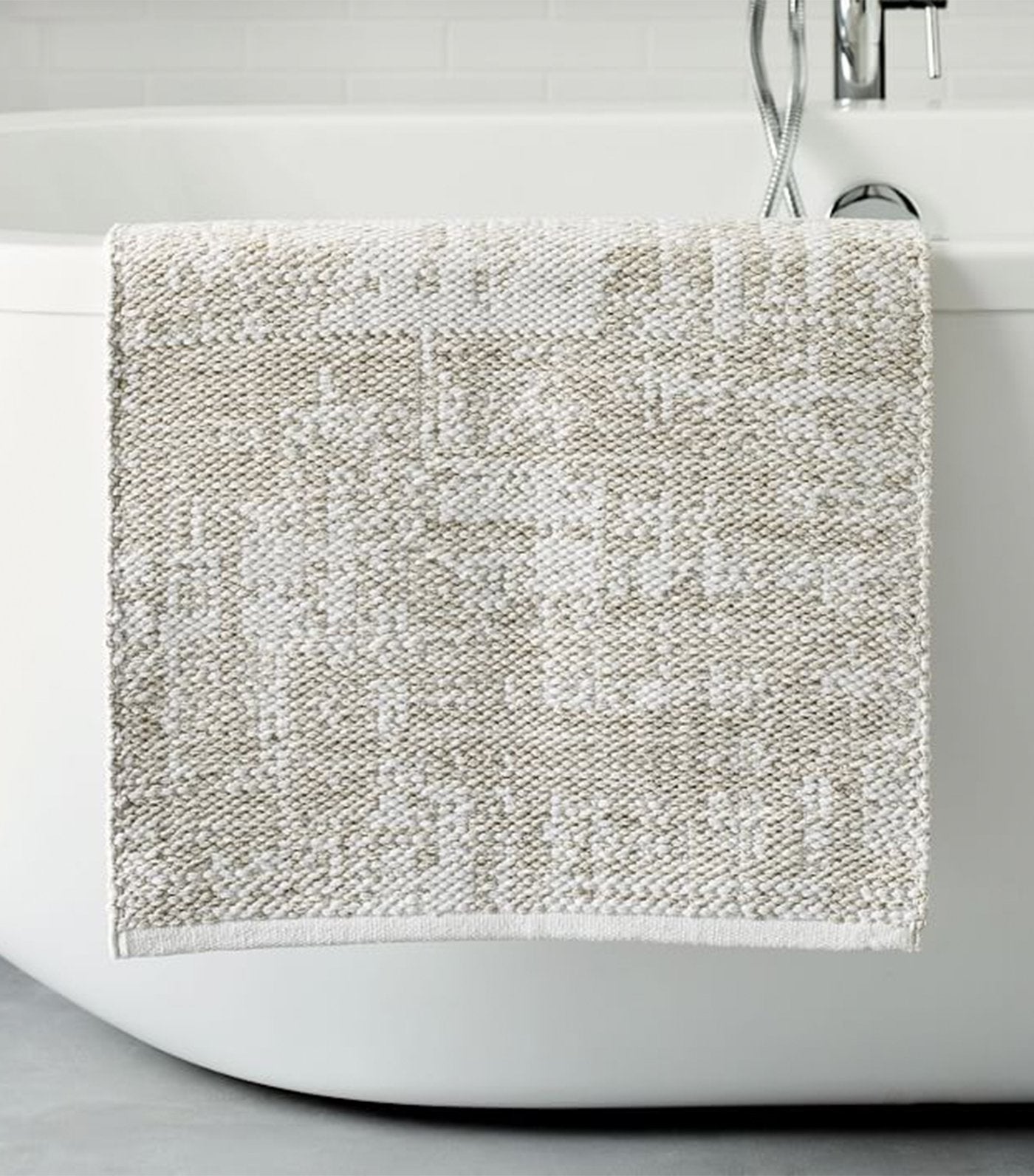 west elm organic distressed texture bath mat