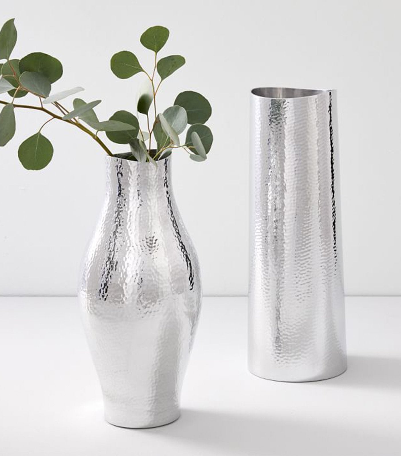 west elm hammered metal vase and bowl