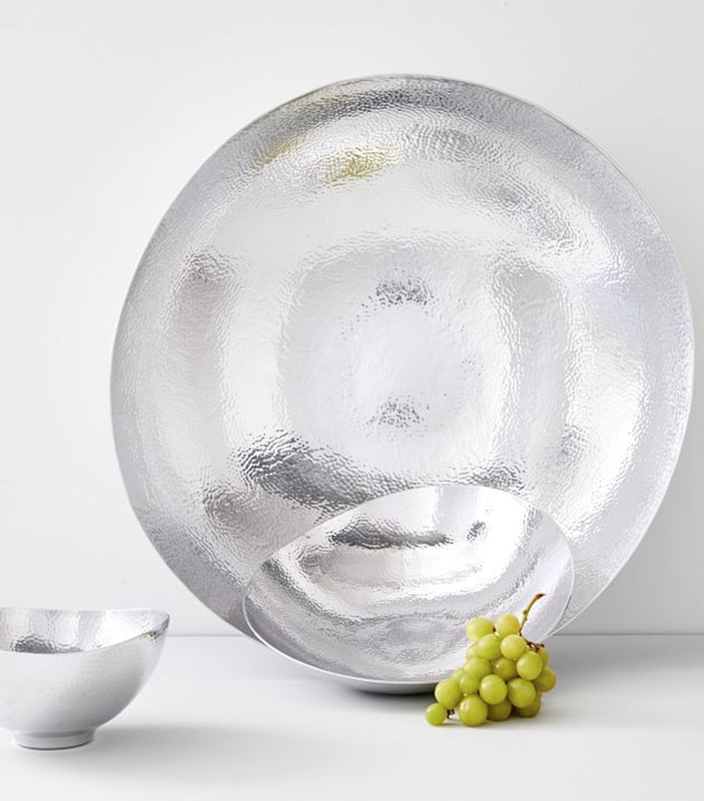 west elm hammered metal vase and bowl
