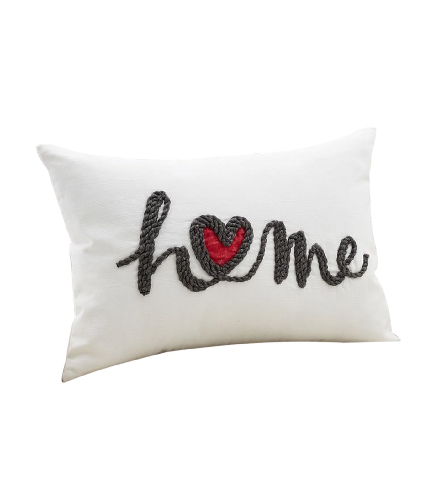 pottery barn home heart embroidered lumbar pillow cover