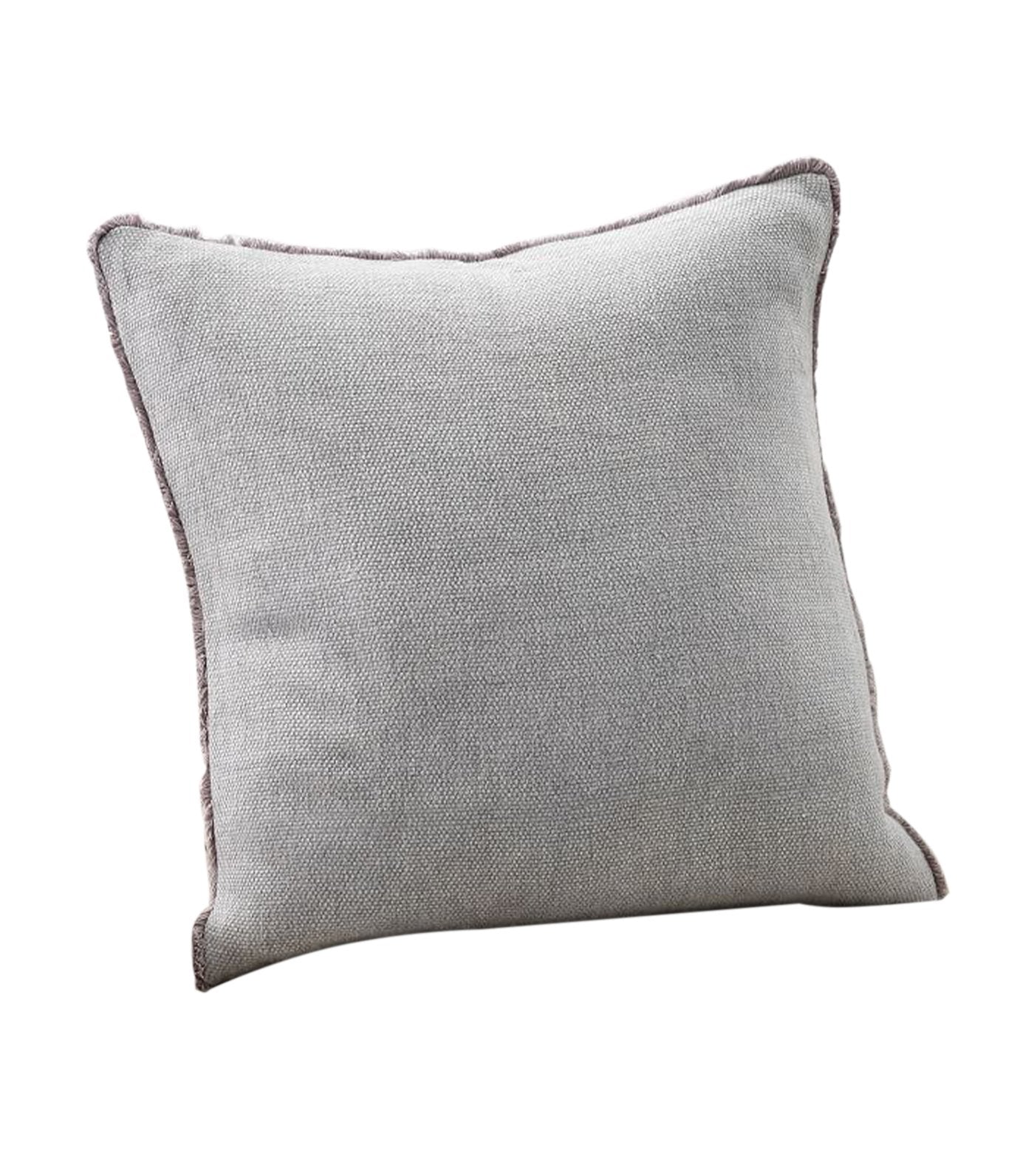 pottery barn willa gray textured fringe pillow cover