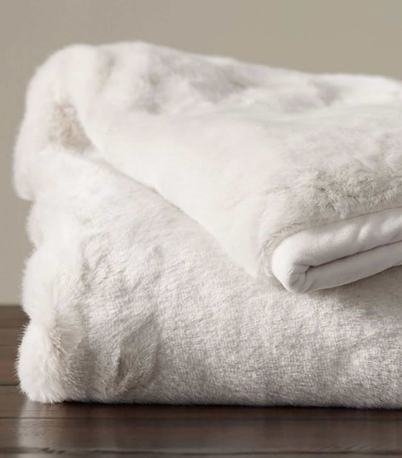 pottery barn faux fur alpaca throw