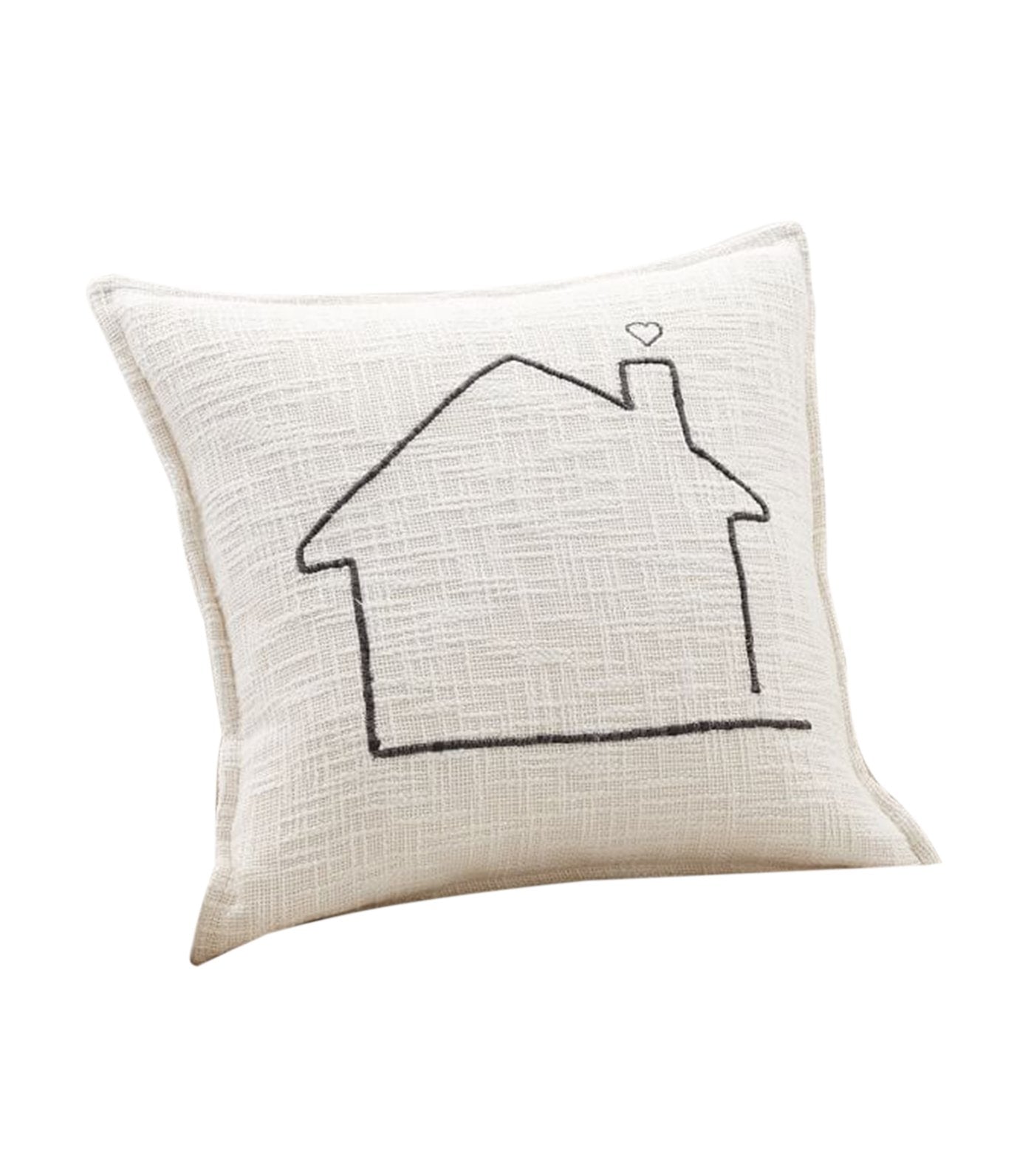 pottery barn family home embroidered pillow cover