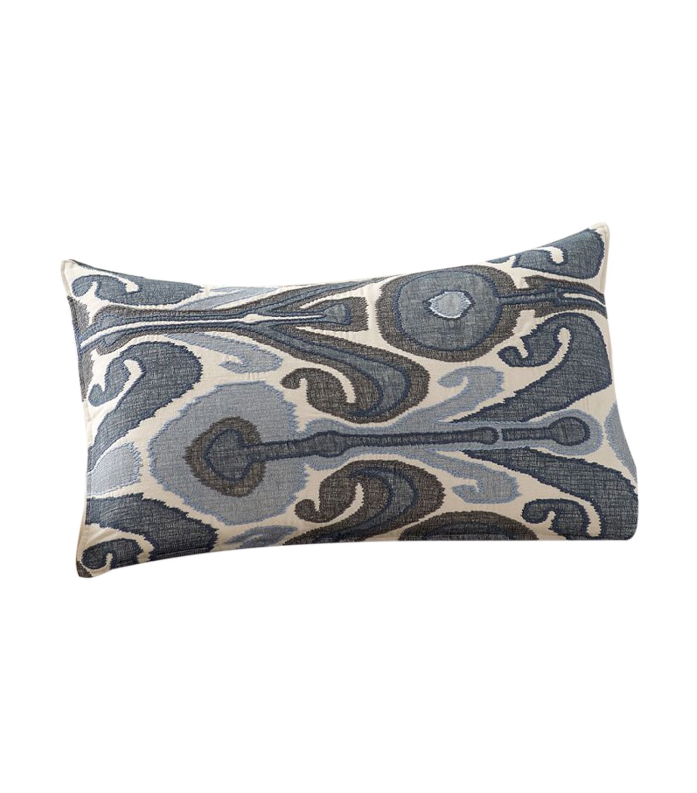 pottery barn kenmare ikat embroidered lumbar pillow cover