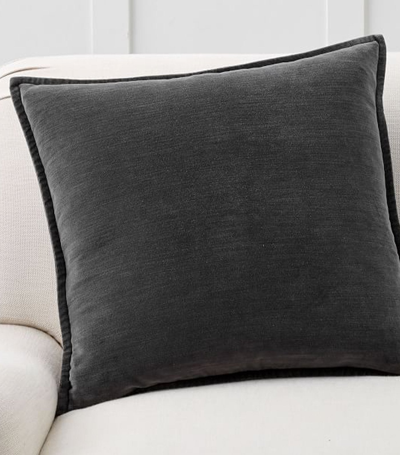 pottery barn ebony washed velvet pillow cover
