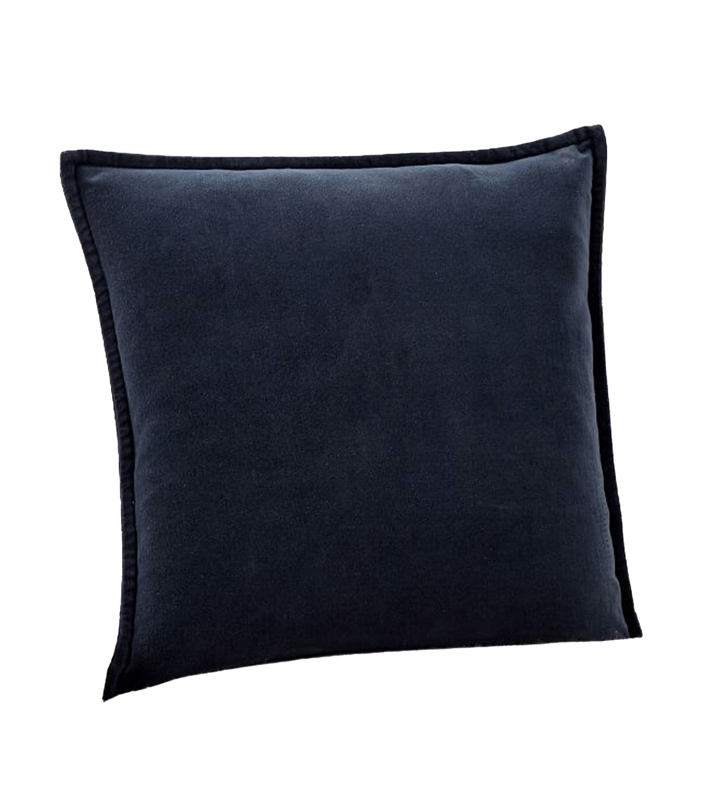pottery barn midnight blue washed velvet pillow cover