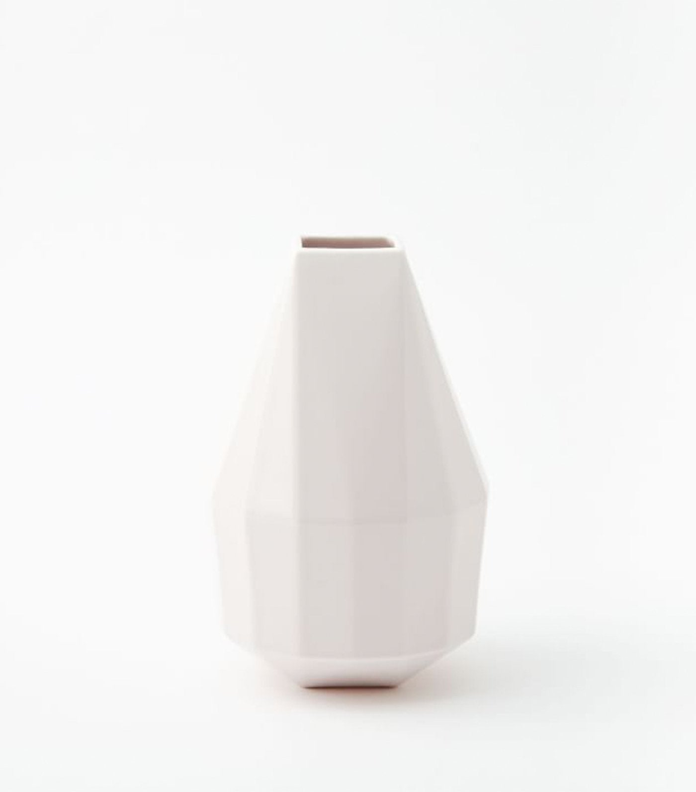 west elm white faceted porcelain vase