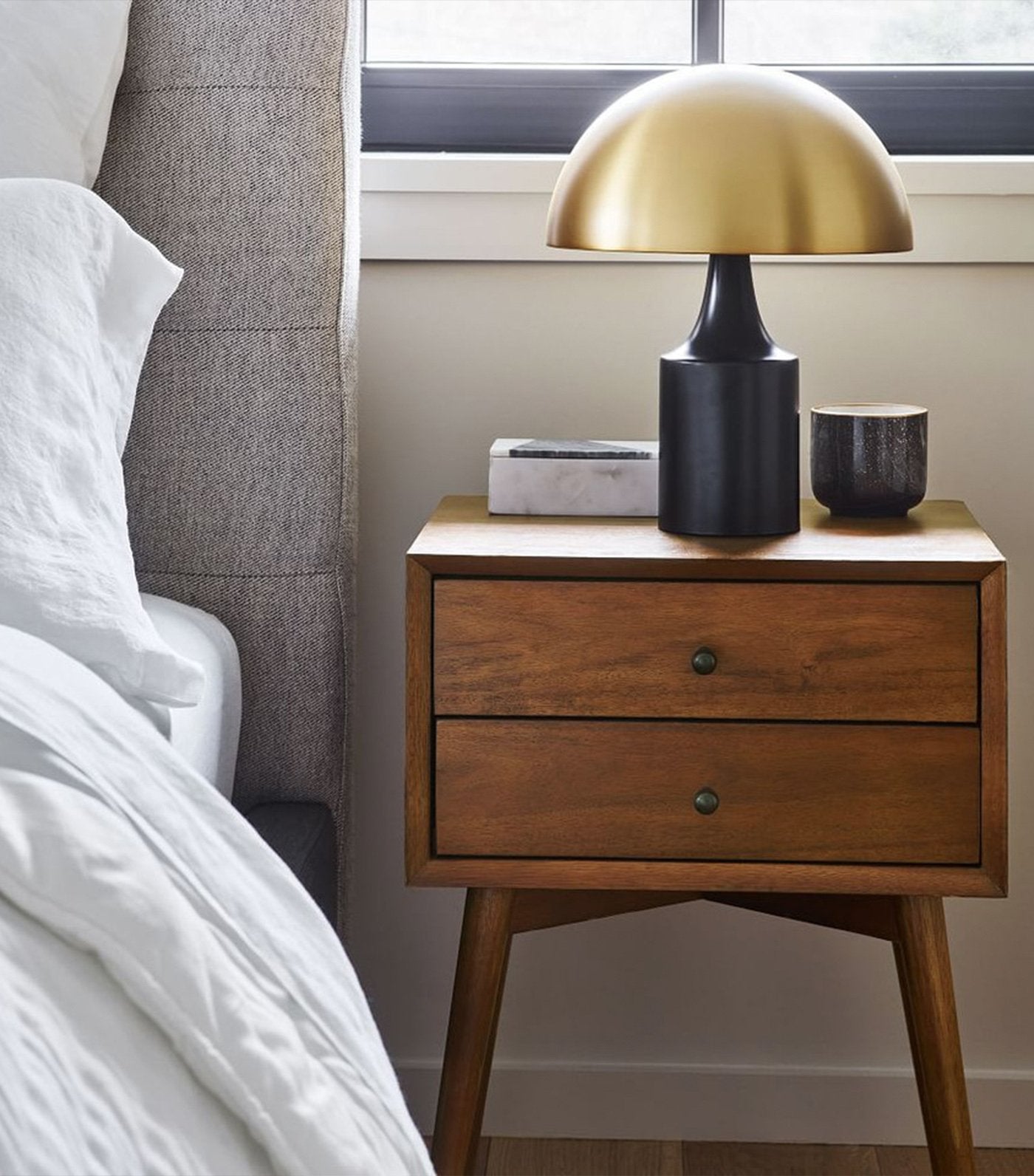 west elm hudson table lamp - dark bronze