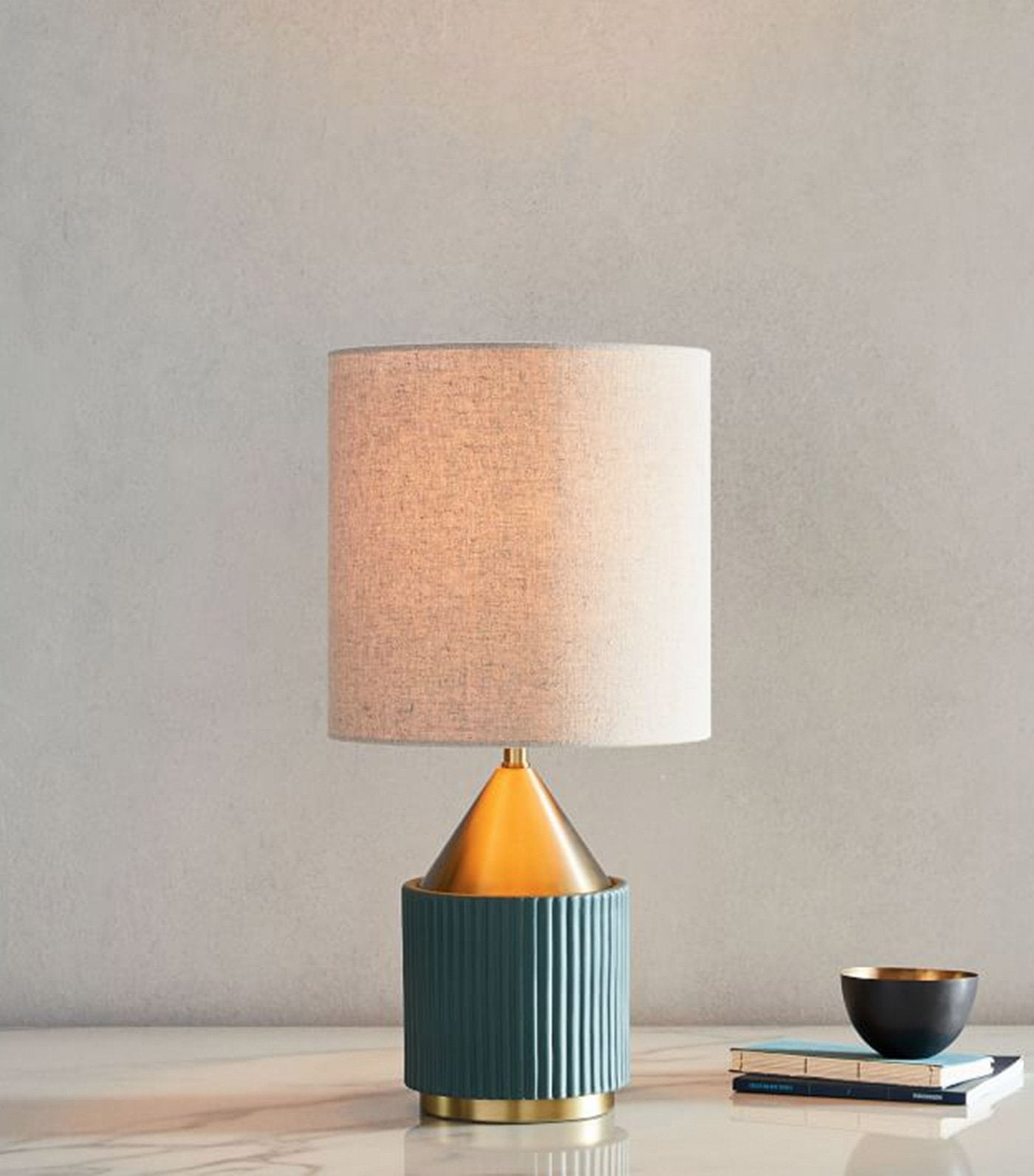 west elm modern fluted table lamp