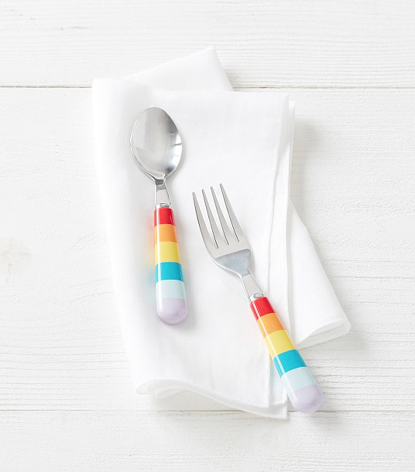 pottery barn kids rainbow utensils