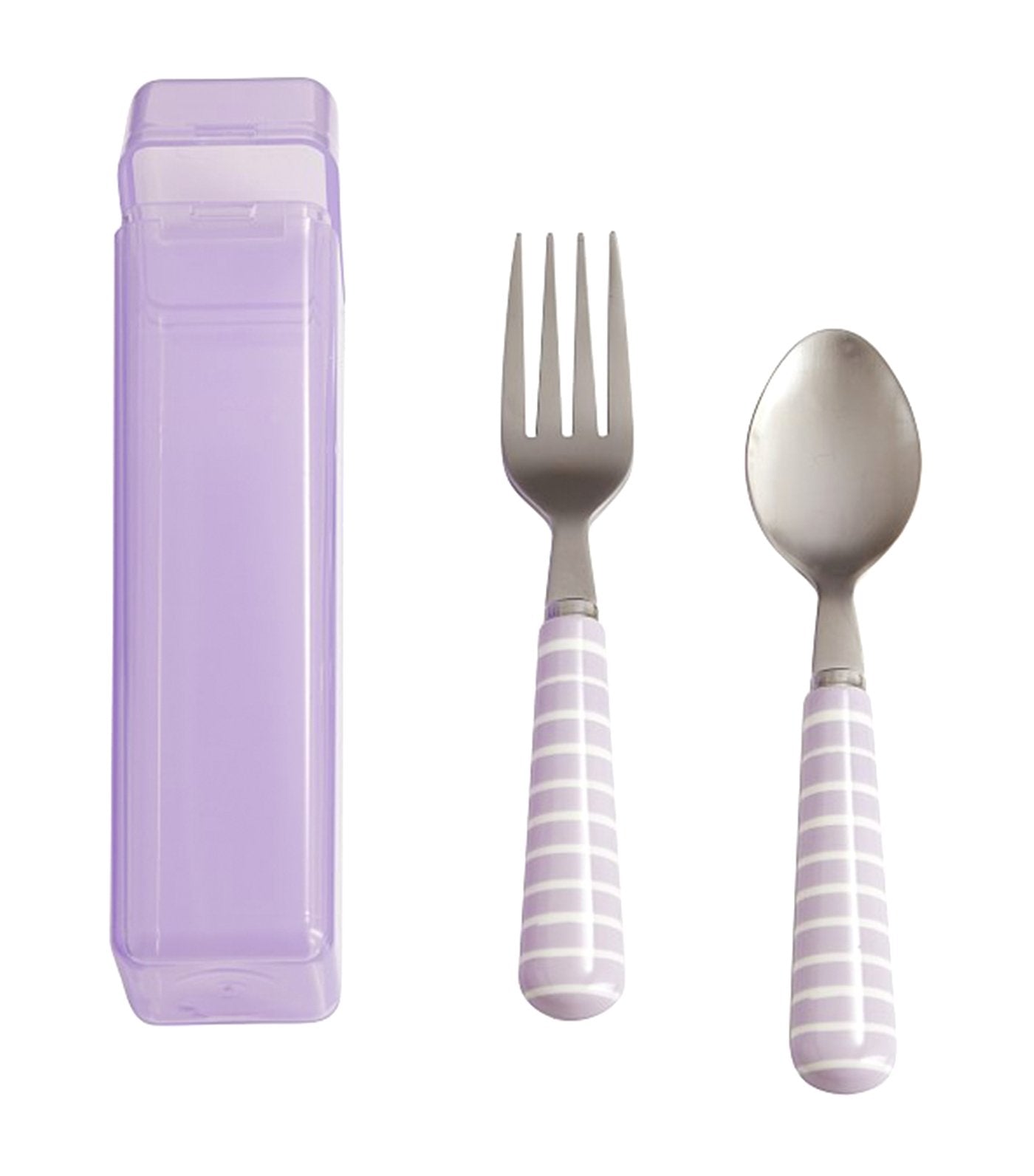 pottery barn kids light lavander utensils and carrying case set