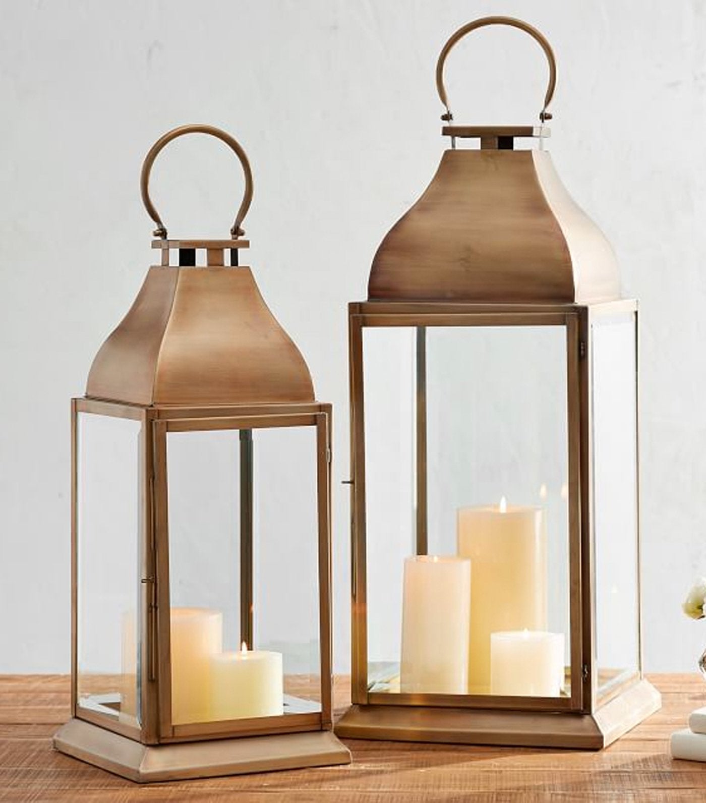 Chester Handmade Brushed Brass Lantern