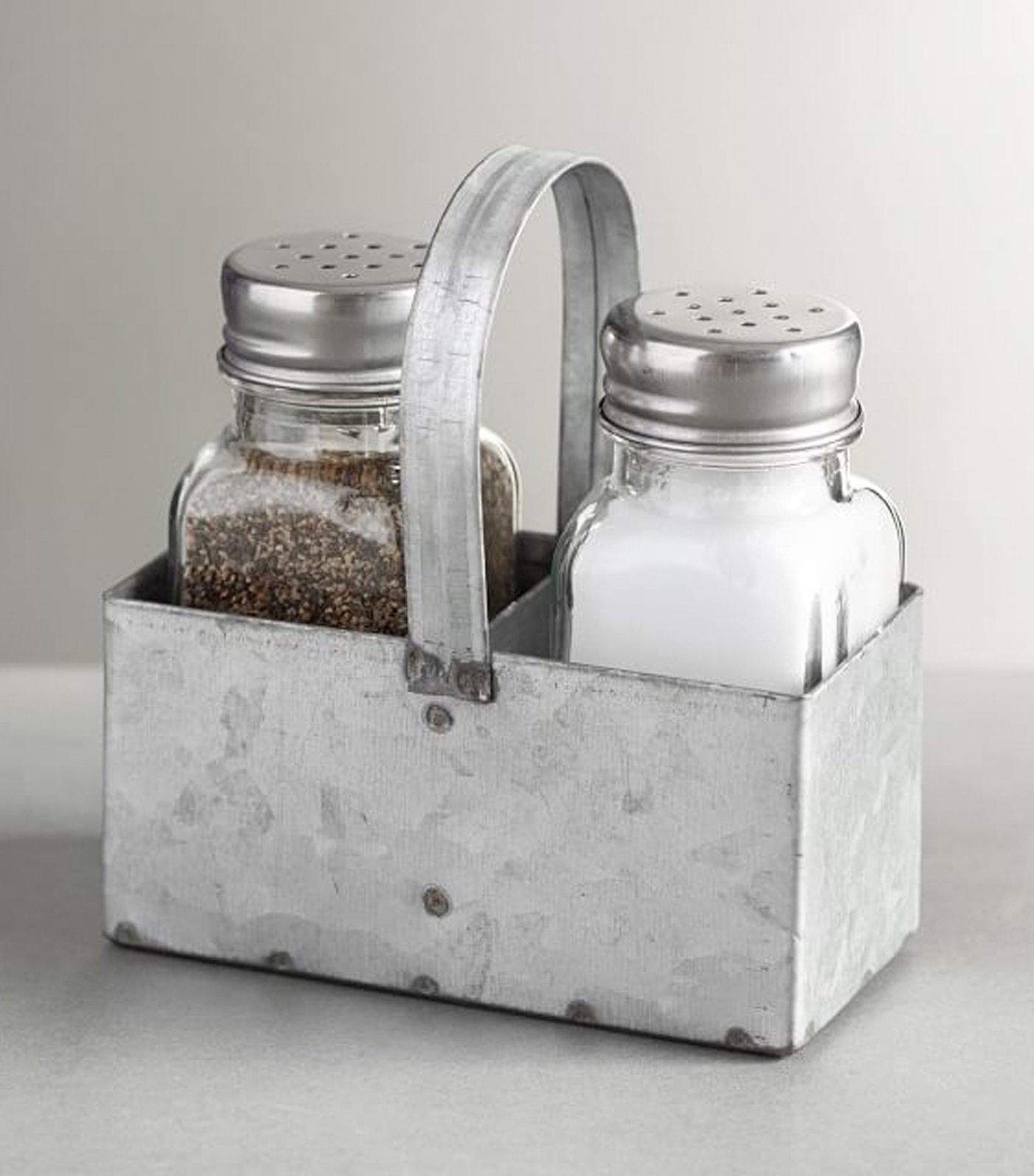 Pottery Barn Galvanized Salt & Pepper Shakers