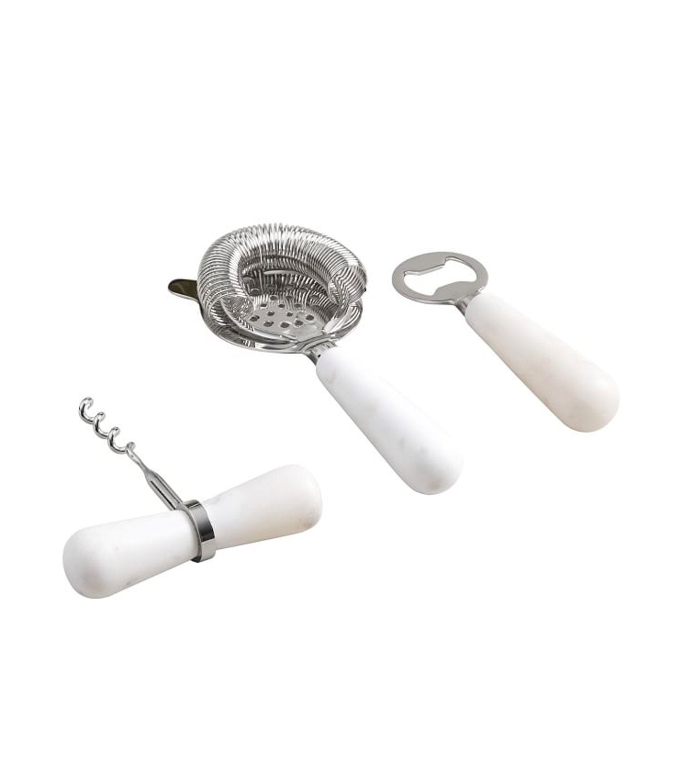 Pottery Barn White Marble Bar Tools