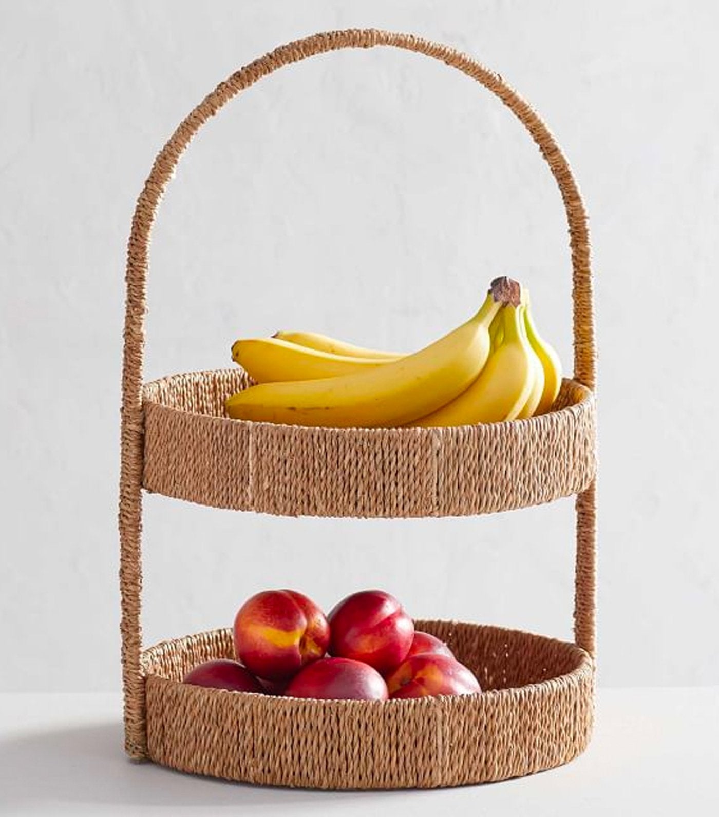 Pottery Barn Seagrass Tiered Stand