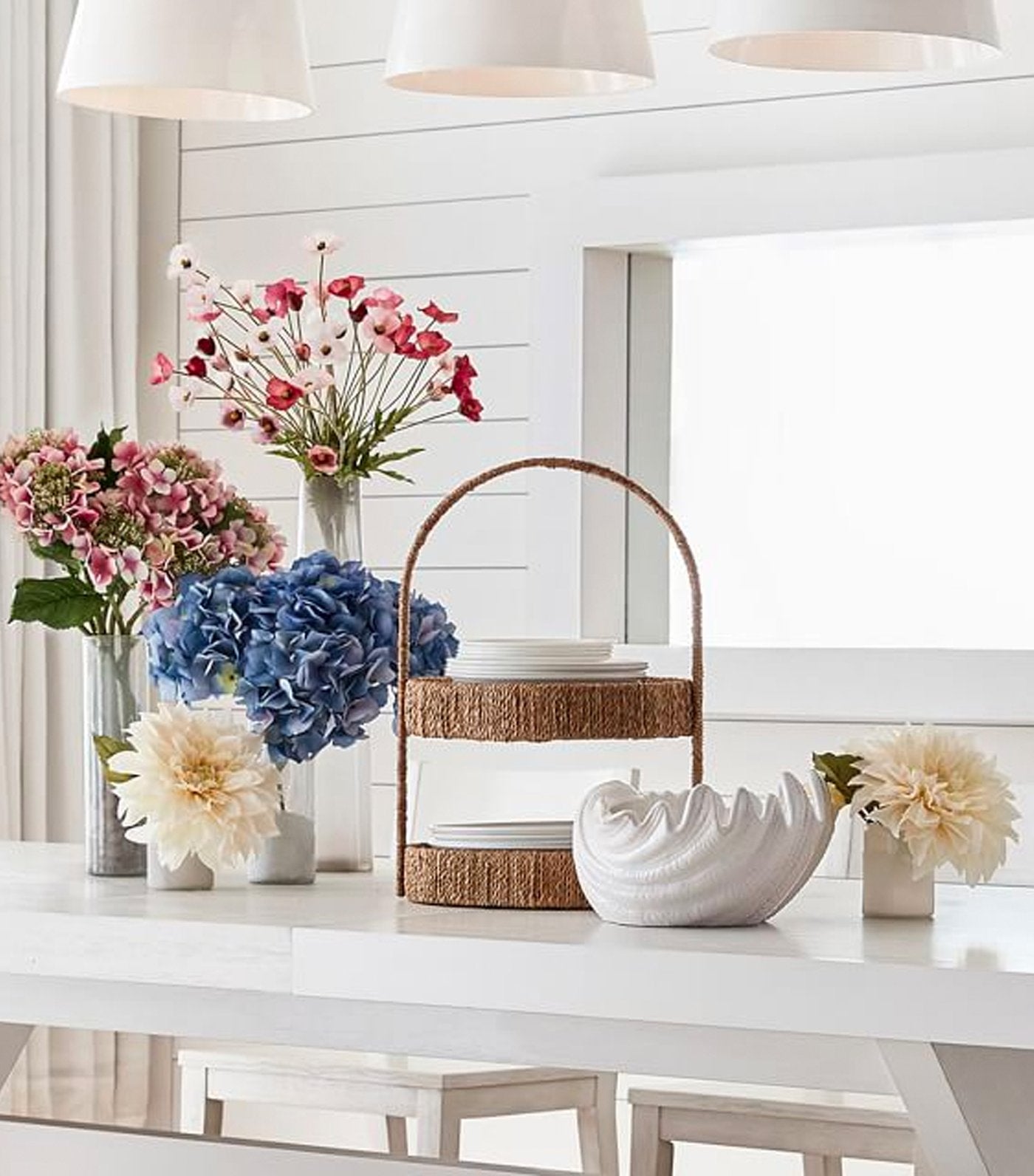 Pottery Barn Seagrass Tiered Stand