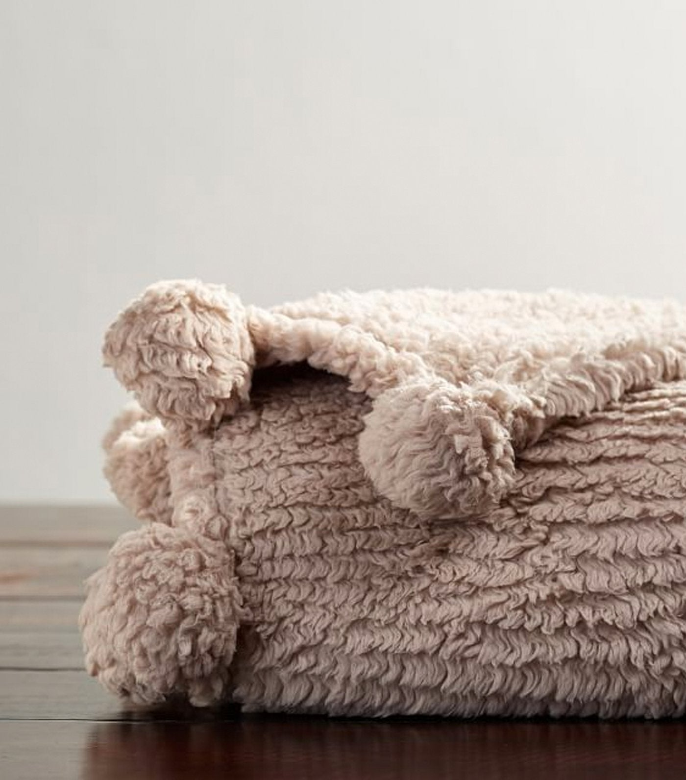 Pottery Barn Cozy Pom-Pom Sherpa Throw