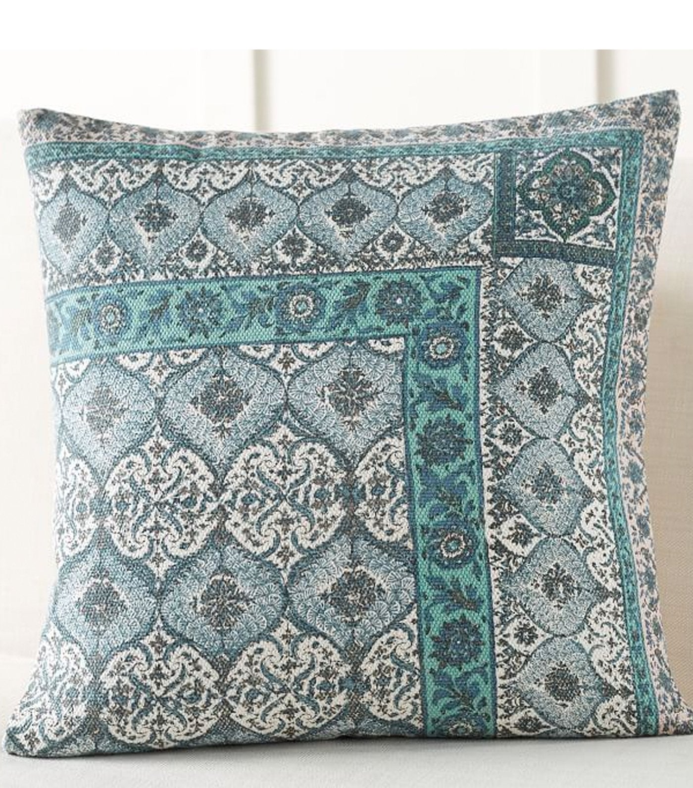 Pottery Barn Vesper Block Print Inspired Pillow Cover