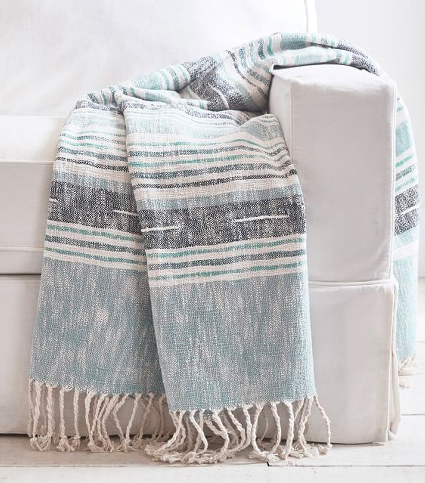 Pottery Barn Roxy Yarn Dye Throw