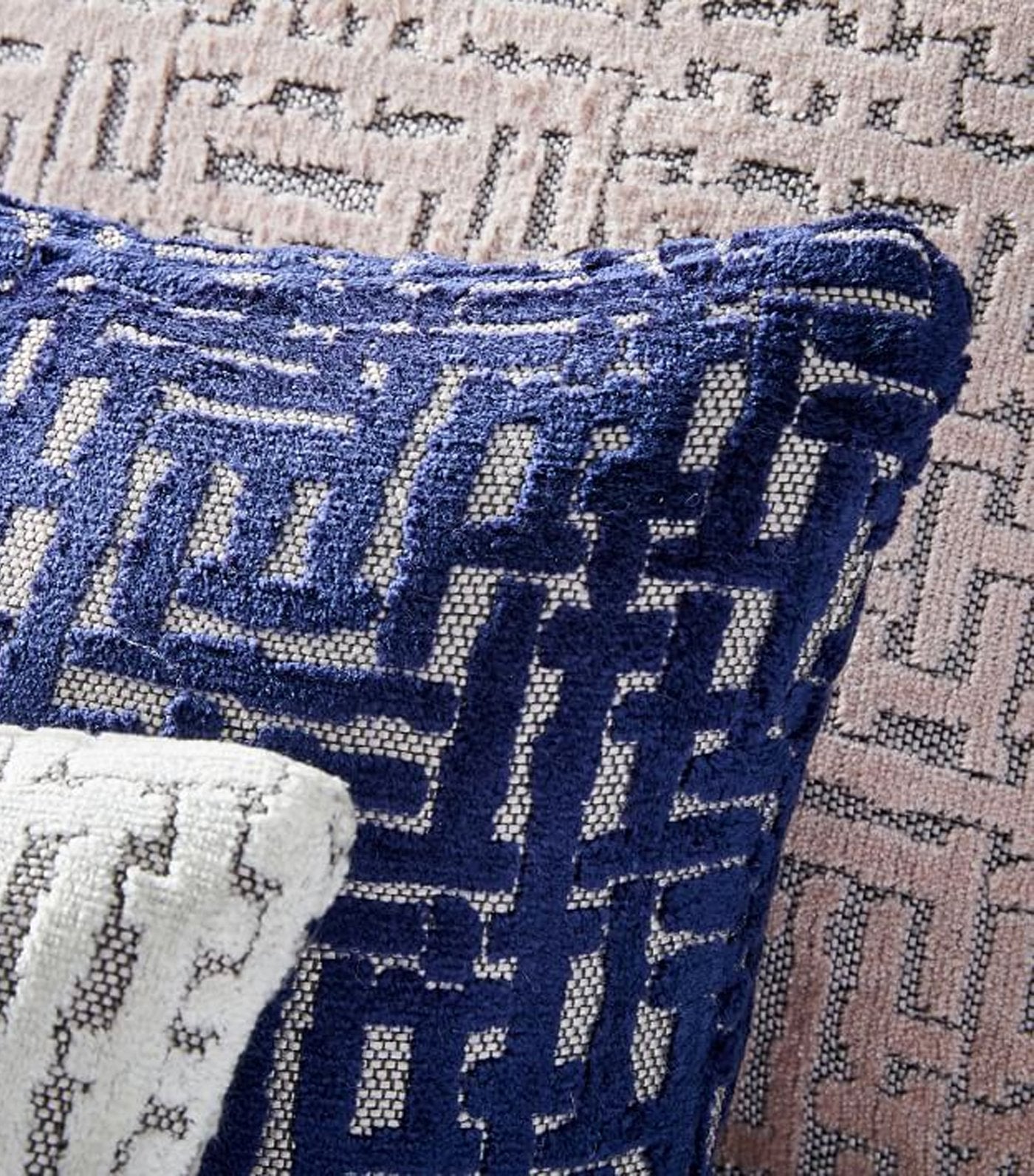 west elm Allover Crosshatch Jacquard Velvet Lumbar Pillow Cover