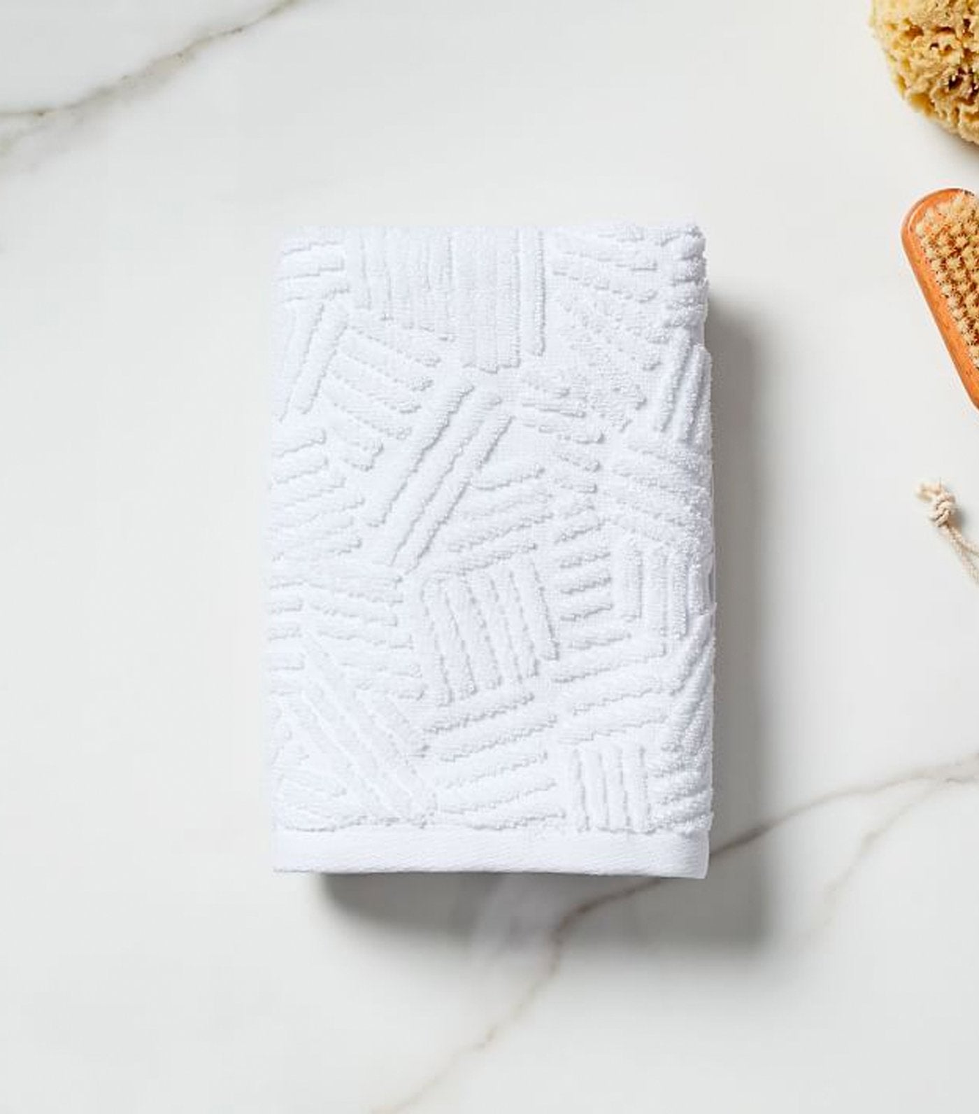 west elm Organic Dashed Lines Sculpted Towel
