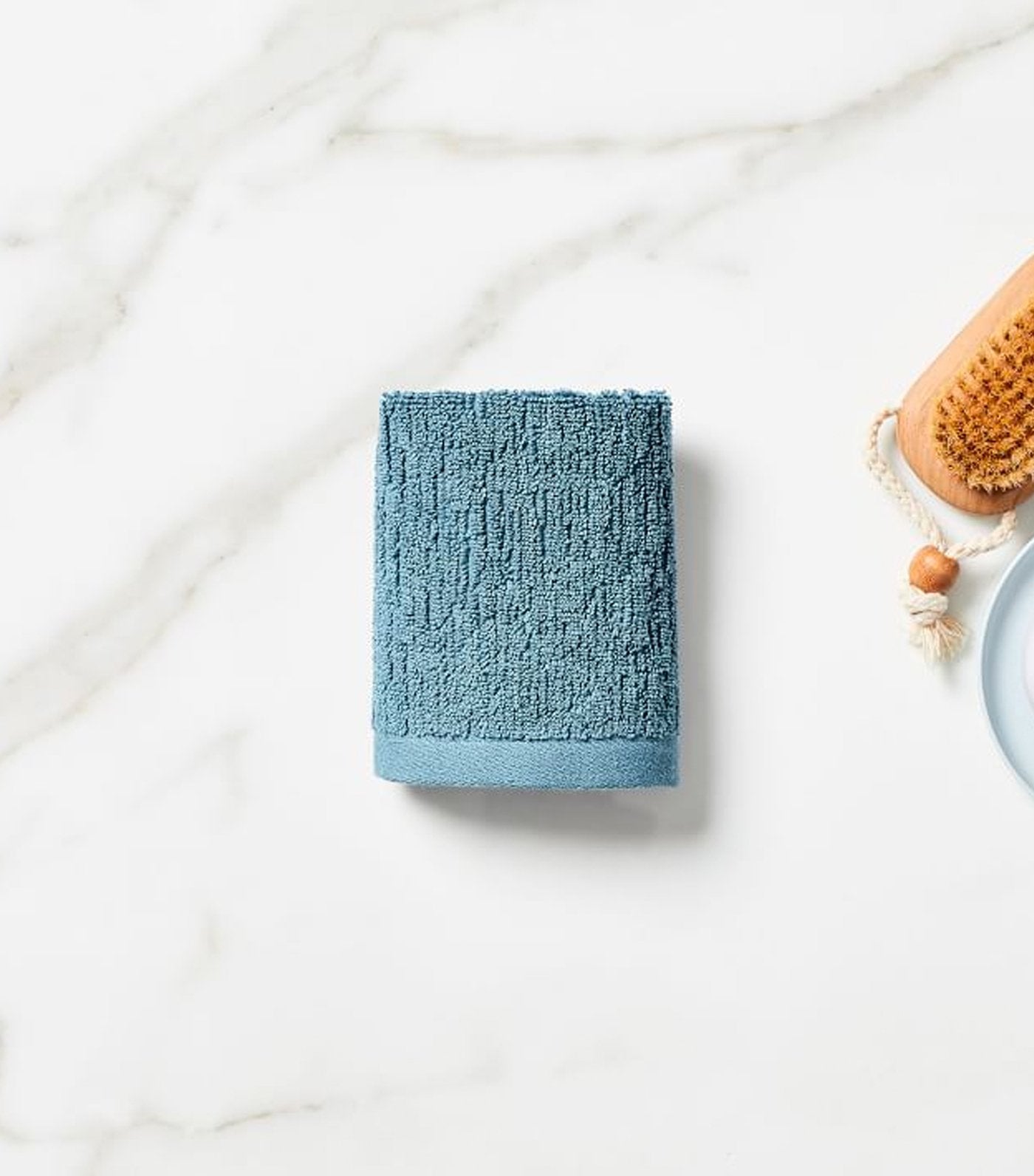 Organic Textured Towel - Ethereal Blue
