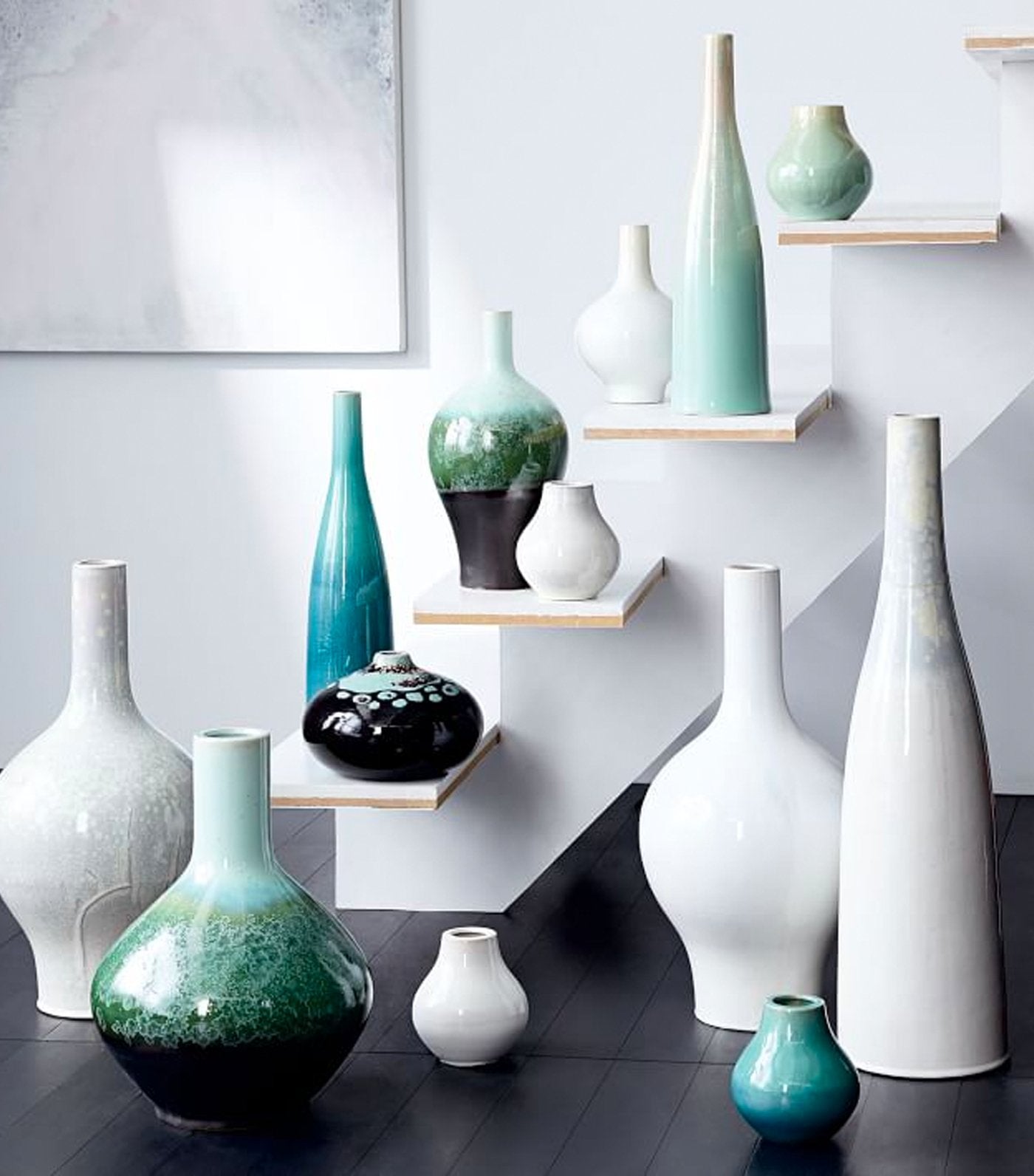 west elm Reactive Glaze Vase - White