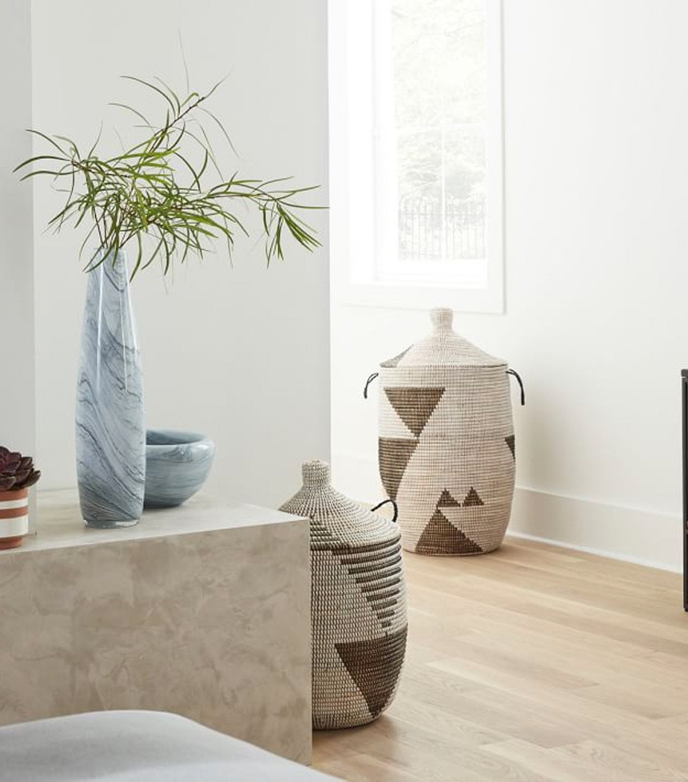 west elm Marble Glass Vase
