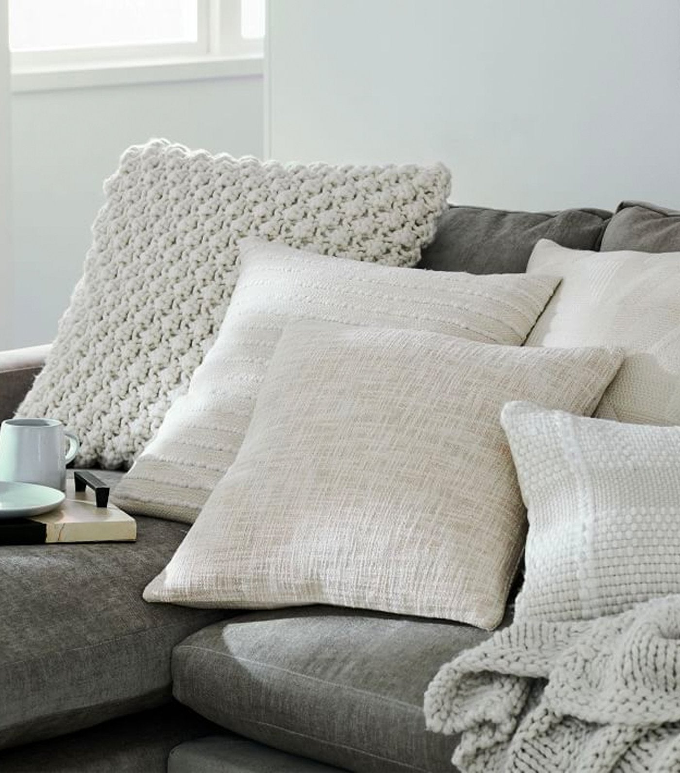 west elm Metallic Crosshatch Pillow Cover