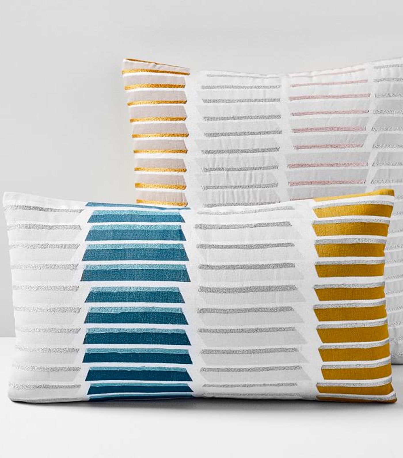 west elm Stacked Lines Pillow Cover