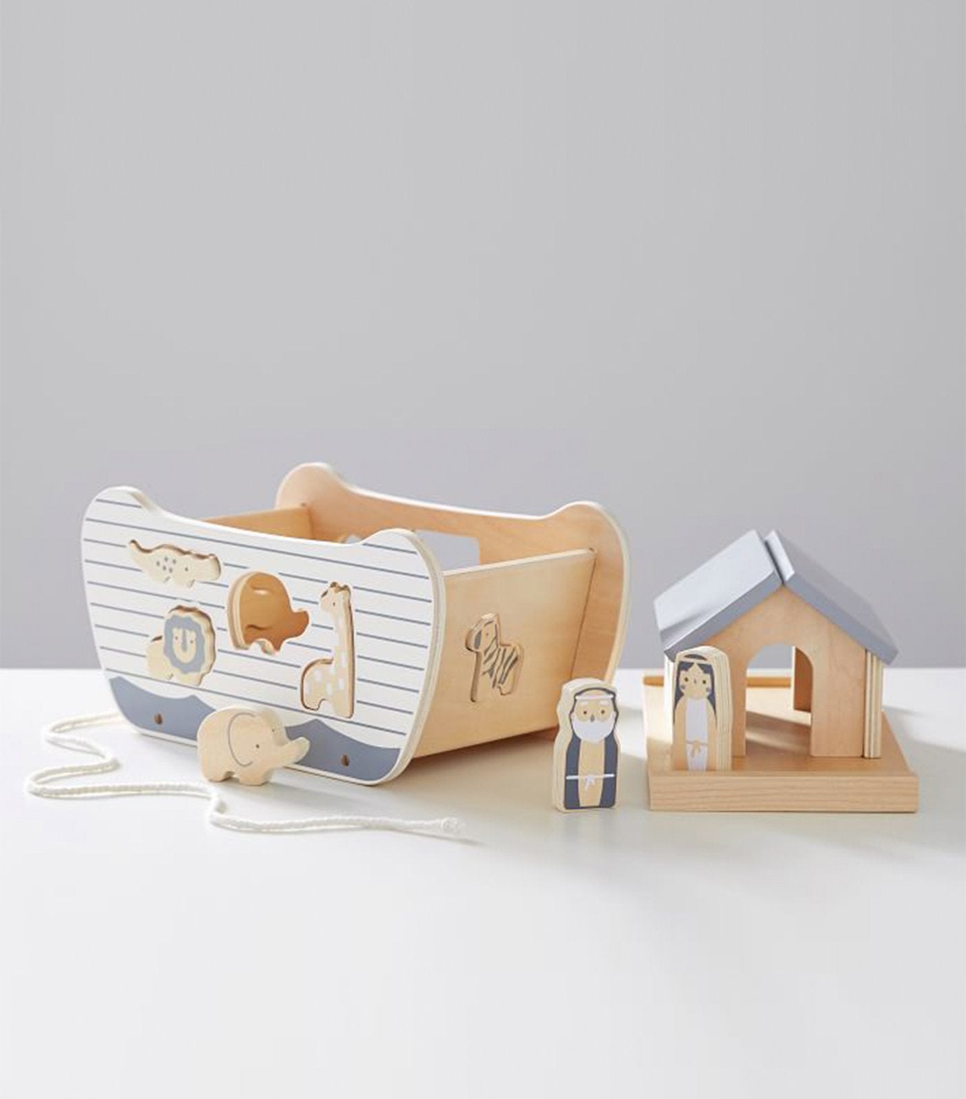 Noah's Ark Wooden Toy Set