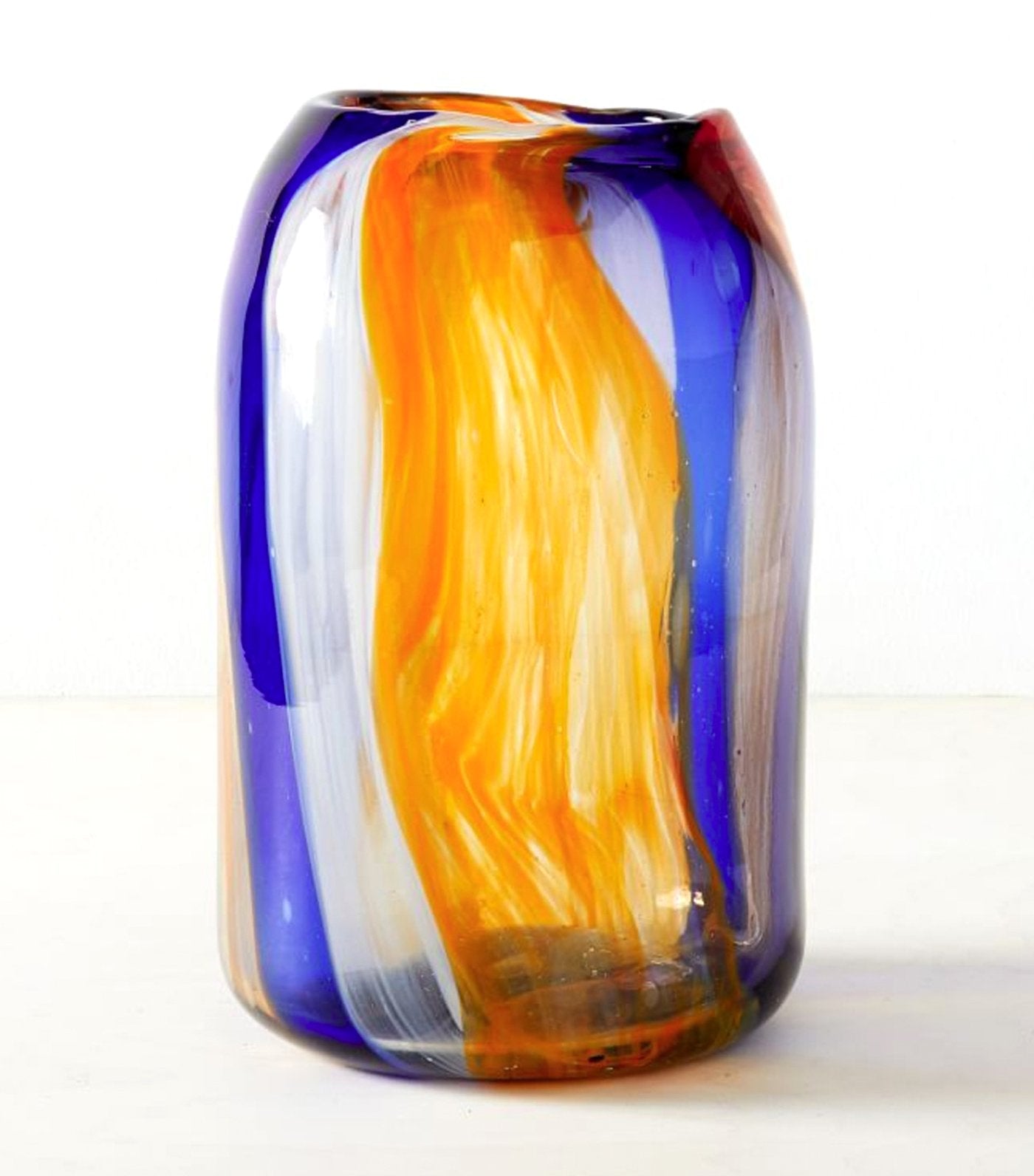 west elm Diego Olivero Mexican Glass Art Hurricane - Multicolor