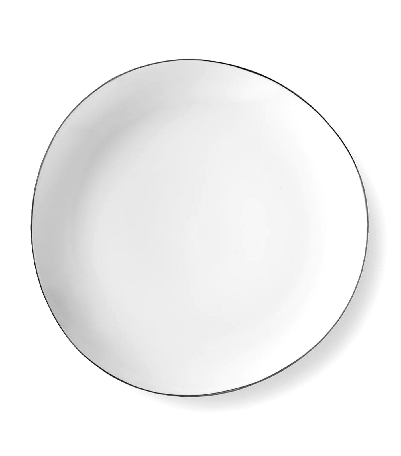 west elm Organic Shaped Silver Rim Dinnerware Collection
