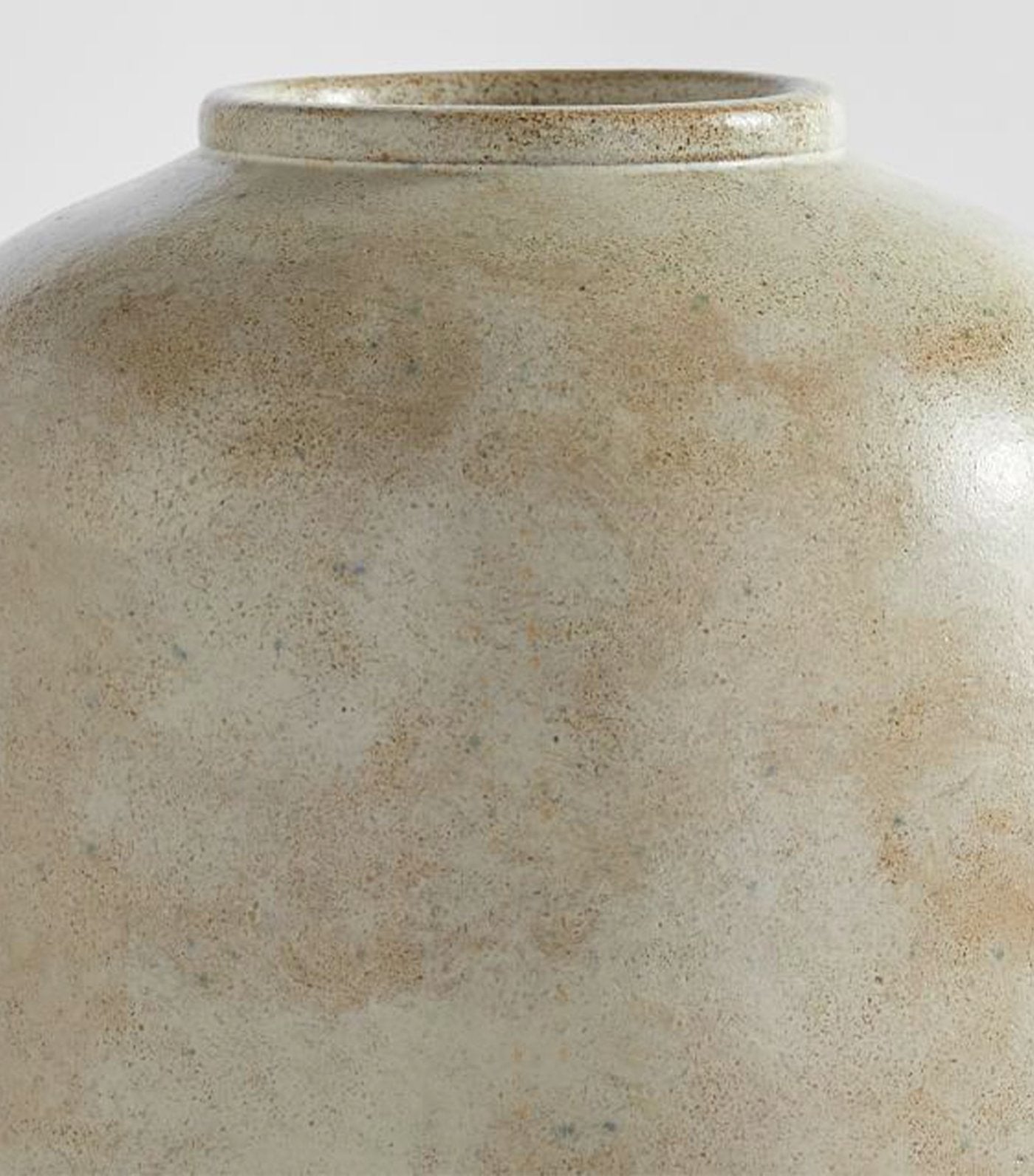 Pottery Barn Artisan Hand Painted Terra Cotta Vase - Tall Round