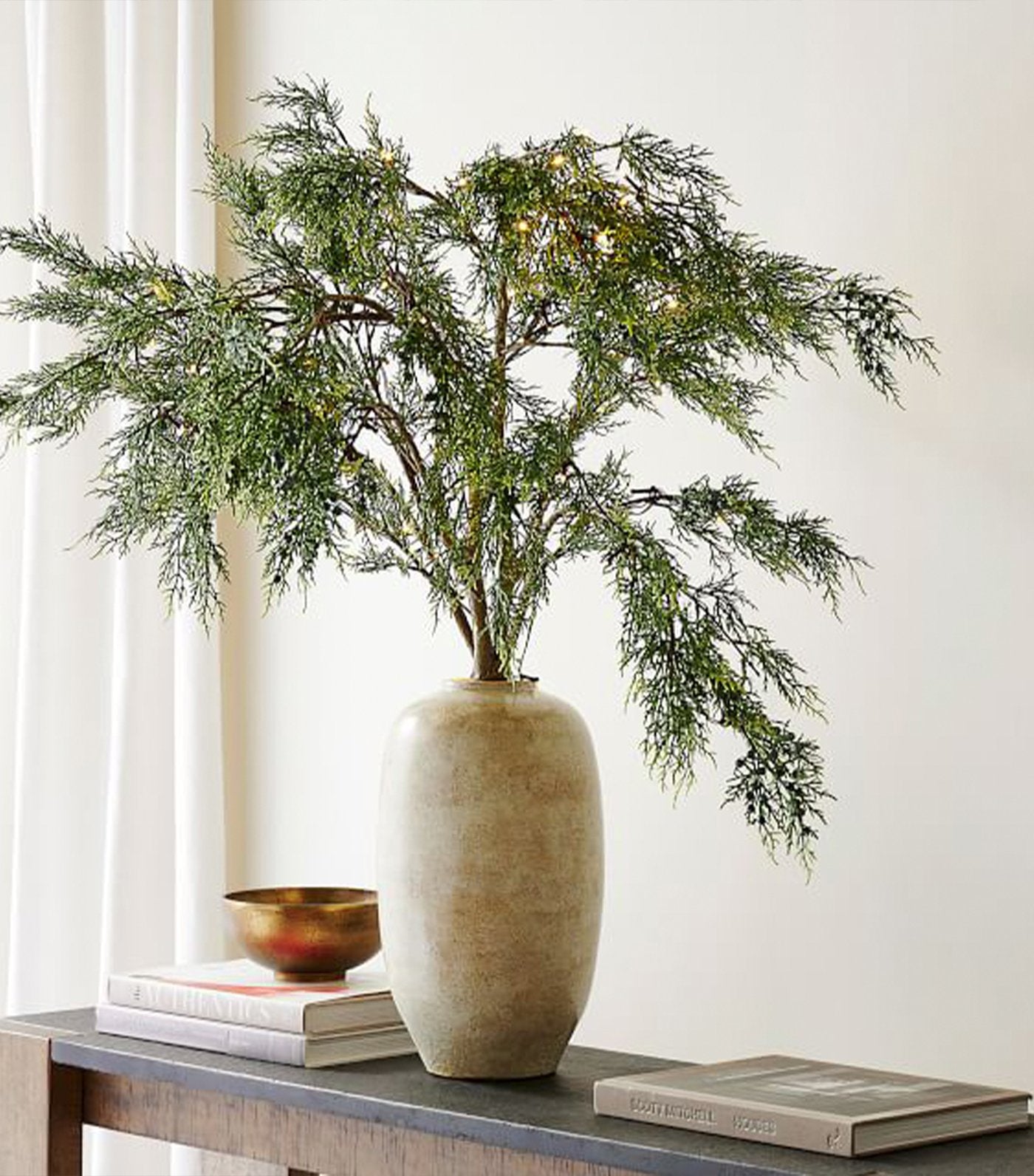 Pottery Barn Artisan Hand Painted Terra Cotta Vase - Tall Round