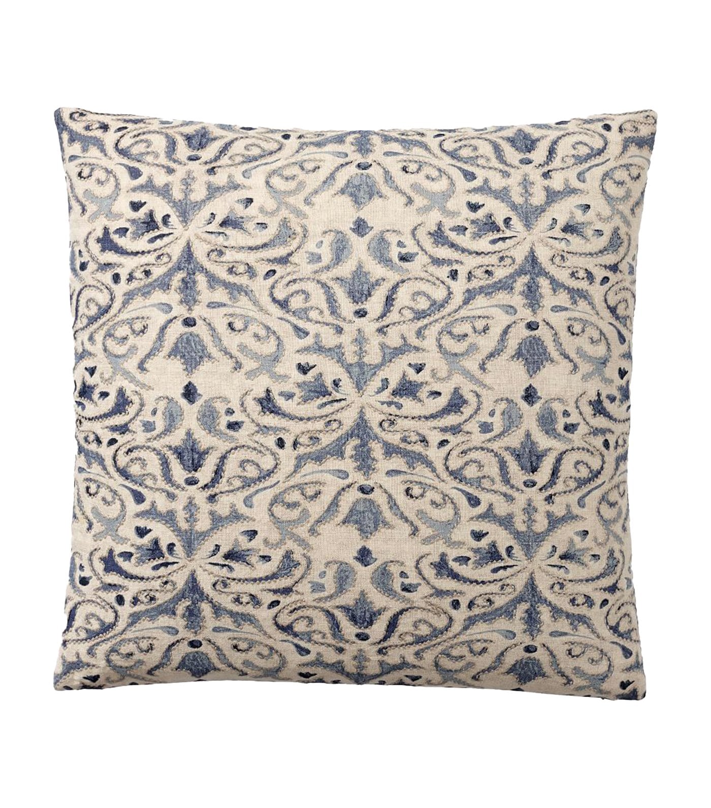 Pottery Barn Reilley Linen Embroidered Pillow Cover