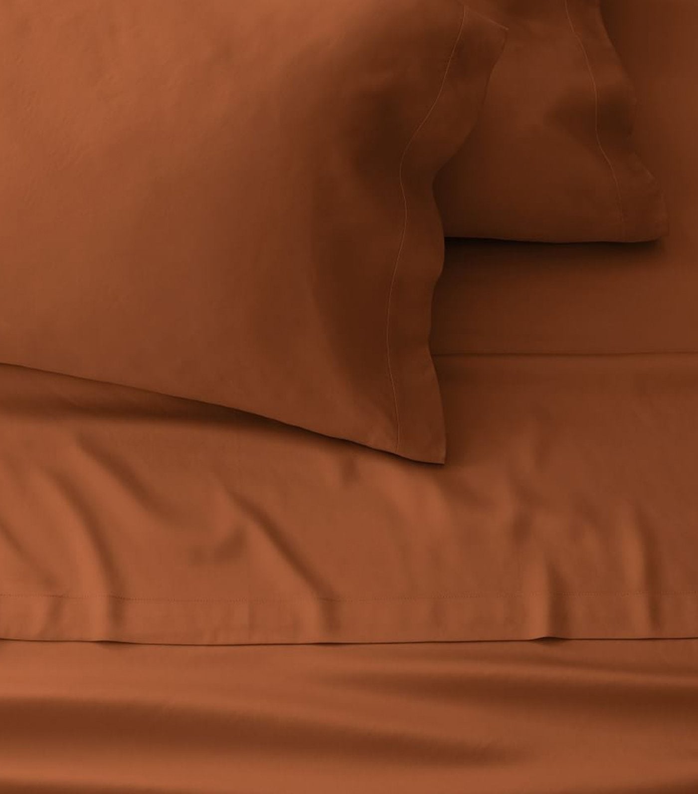 west elm Brushed TENCEL™ Flange Duvet Cover & Shams - Terracotta