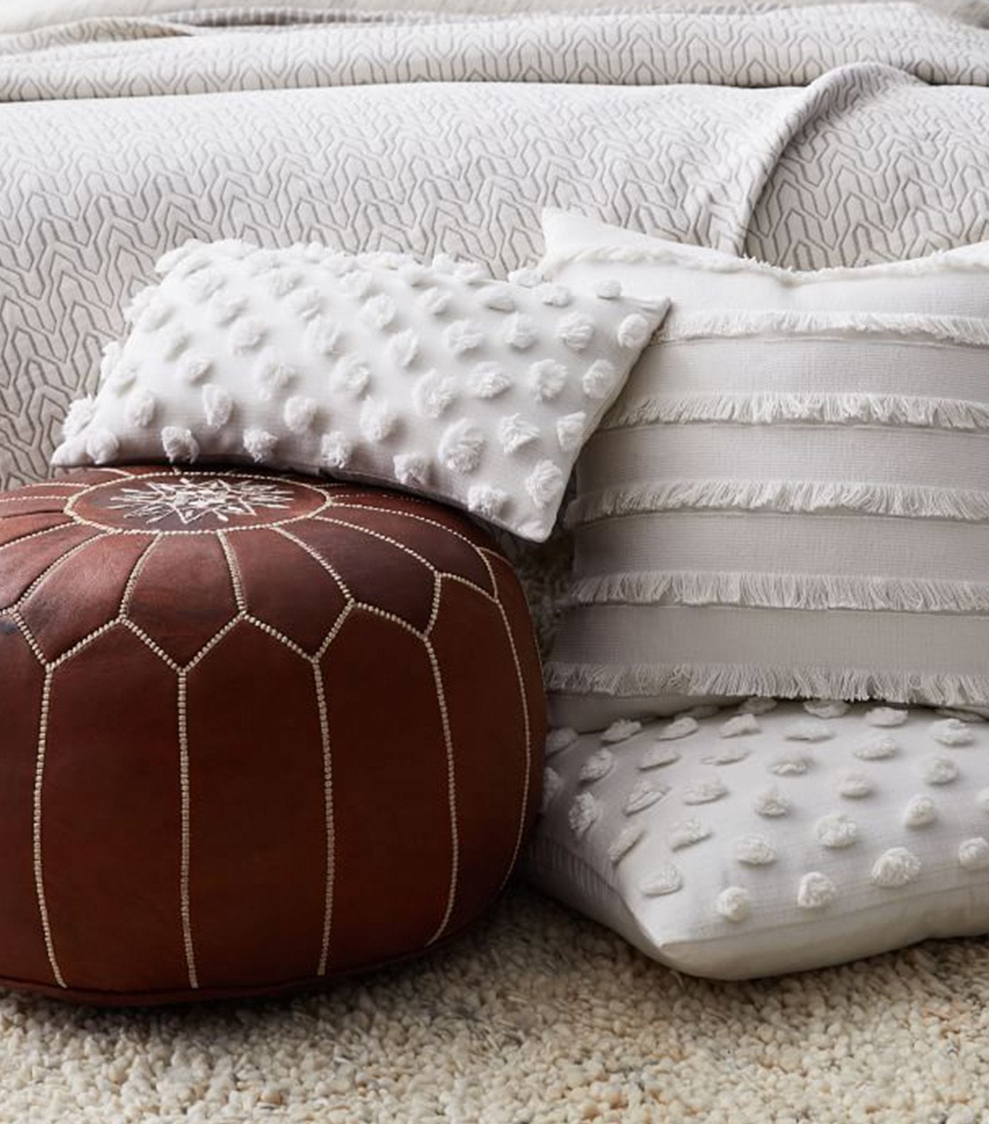 west elm Candlewick Pillow Cover - White